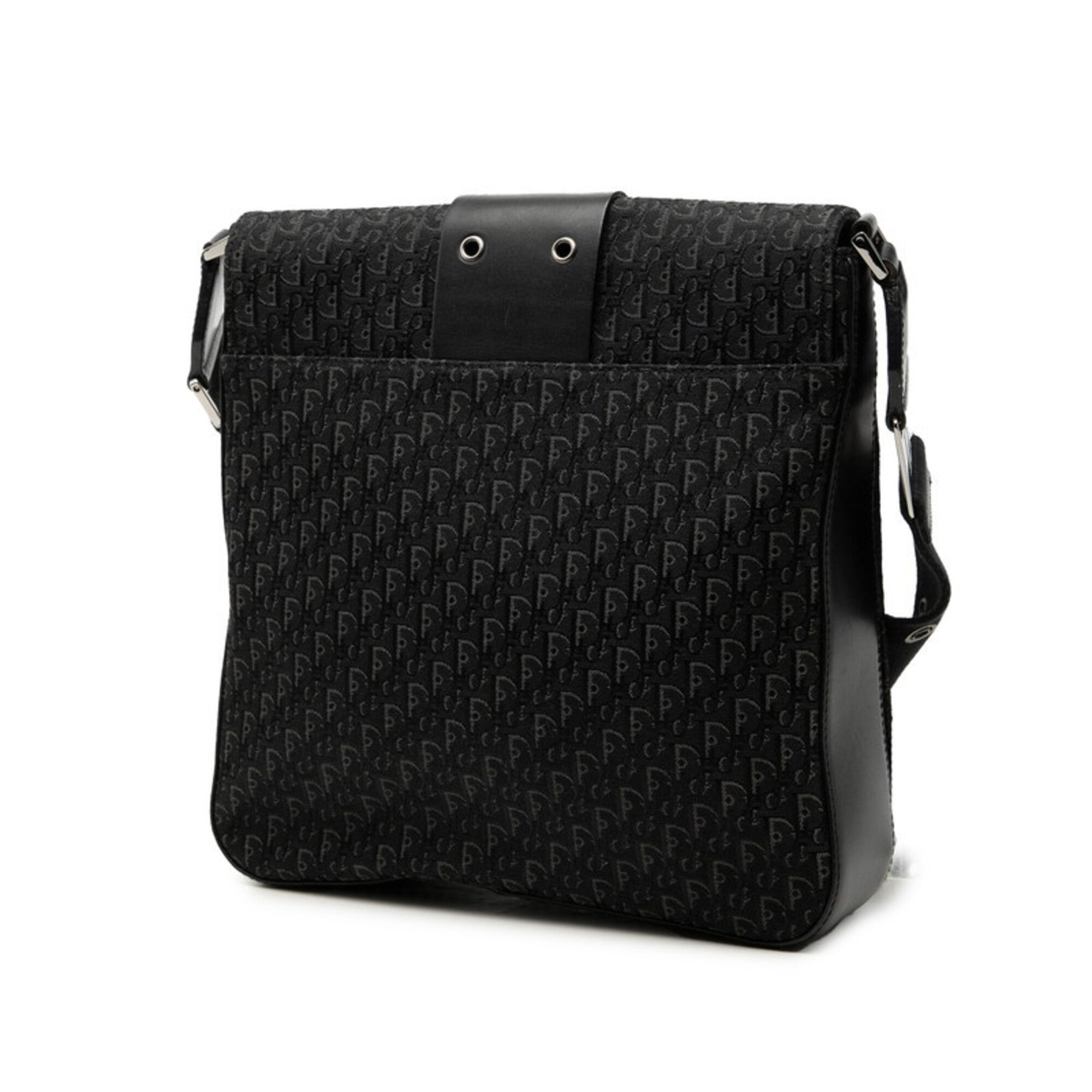 Christian Dior Black Canvas Leather Shoulder Bag (Pre-Owned)
