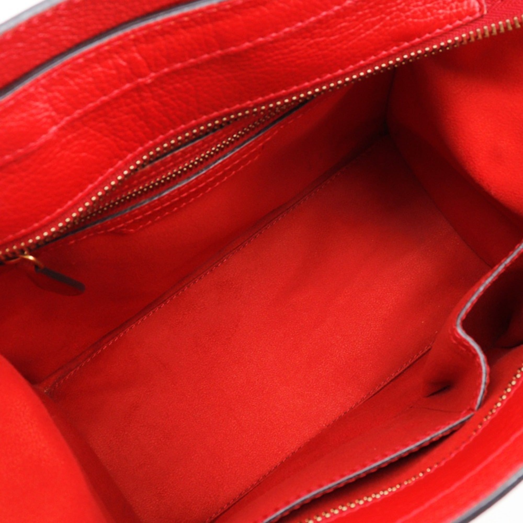 Celine Red Color Leather Handbag (Pre-Owned)