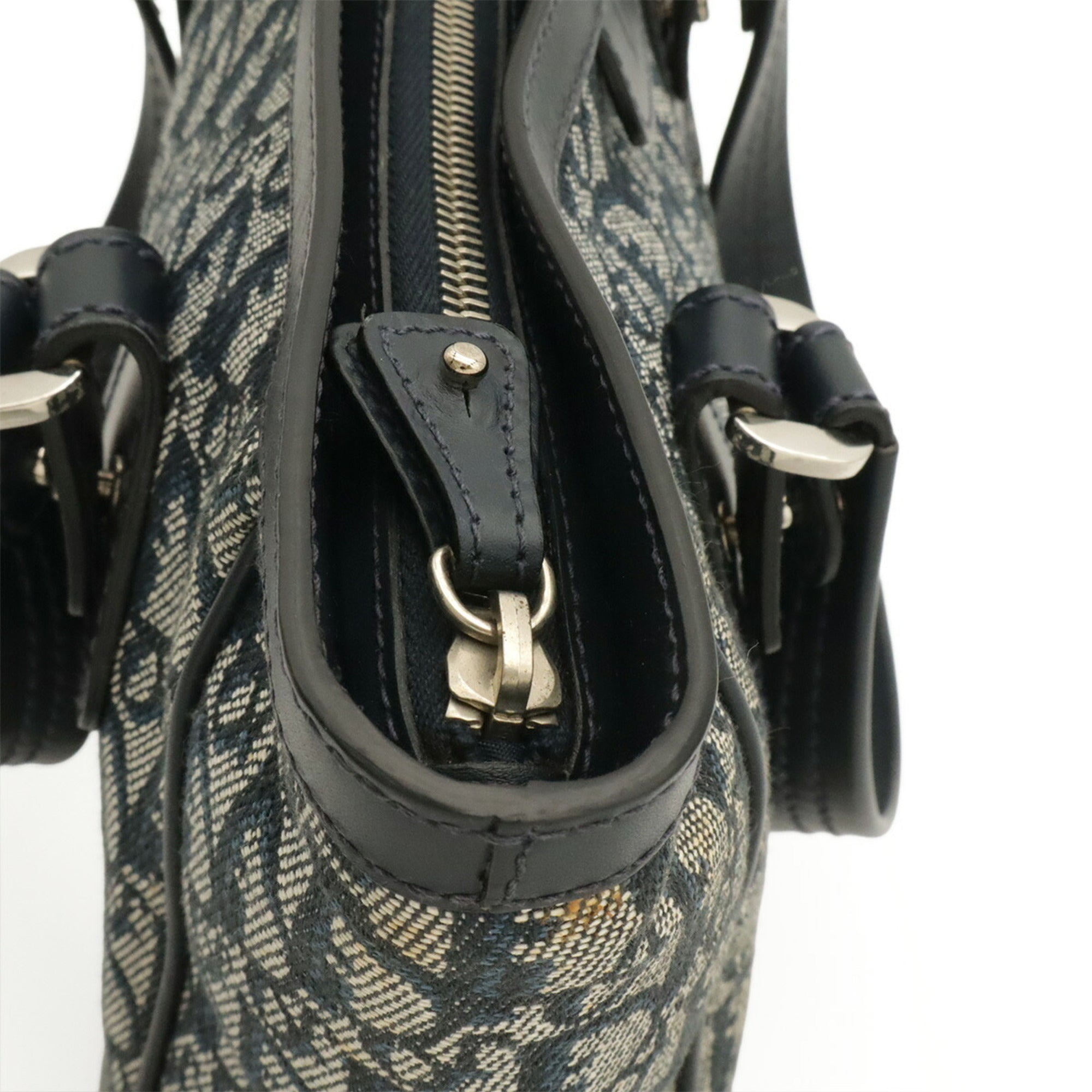 Christian Dior Navy Trotter Handbag Tote Bag (Pre-Owned)