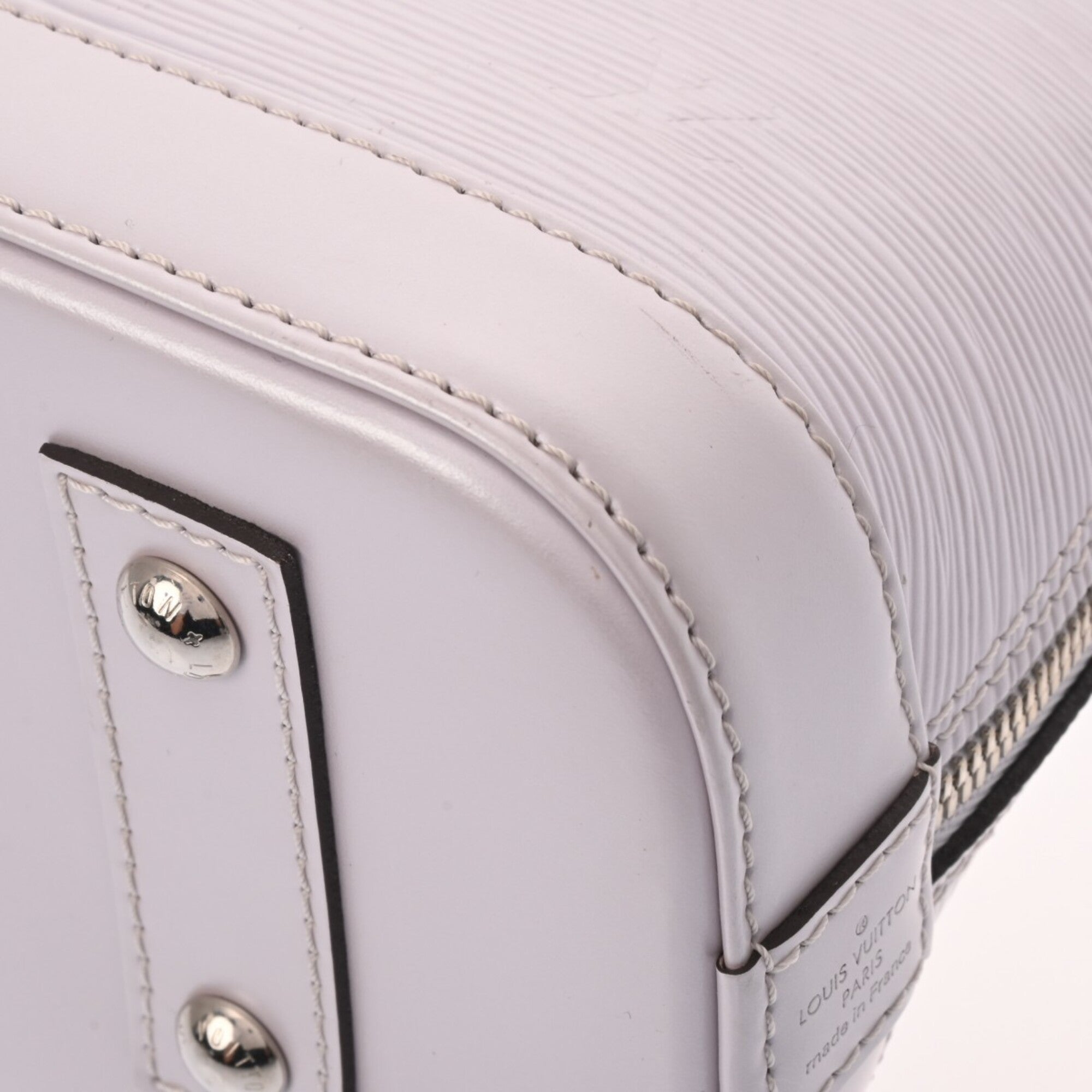 Louis Vuitton Light Gray Light Pink Lilac Leather Handbag (Pre-Owned)