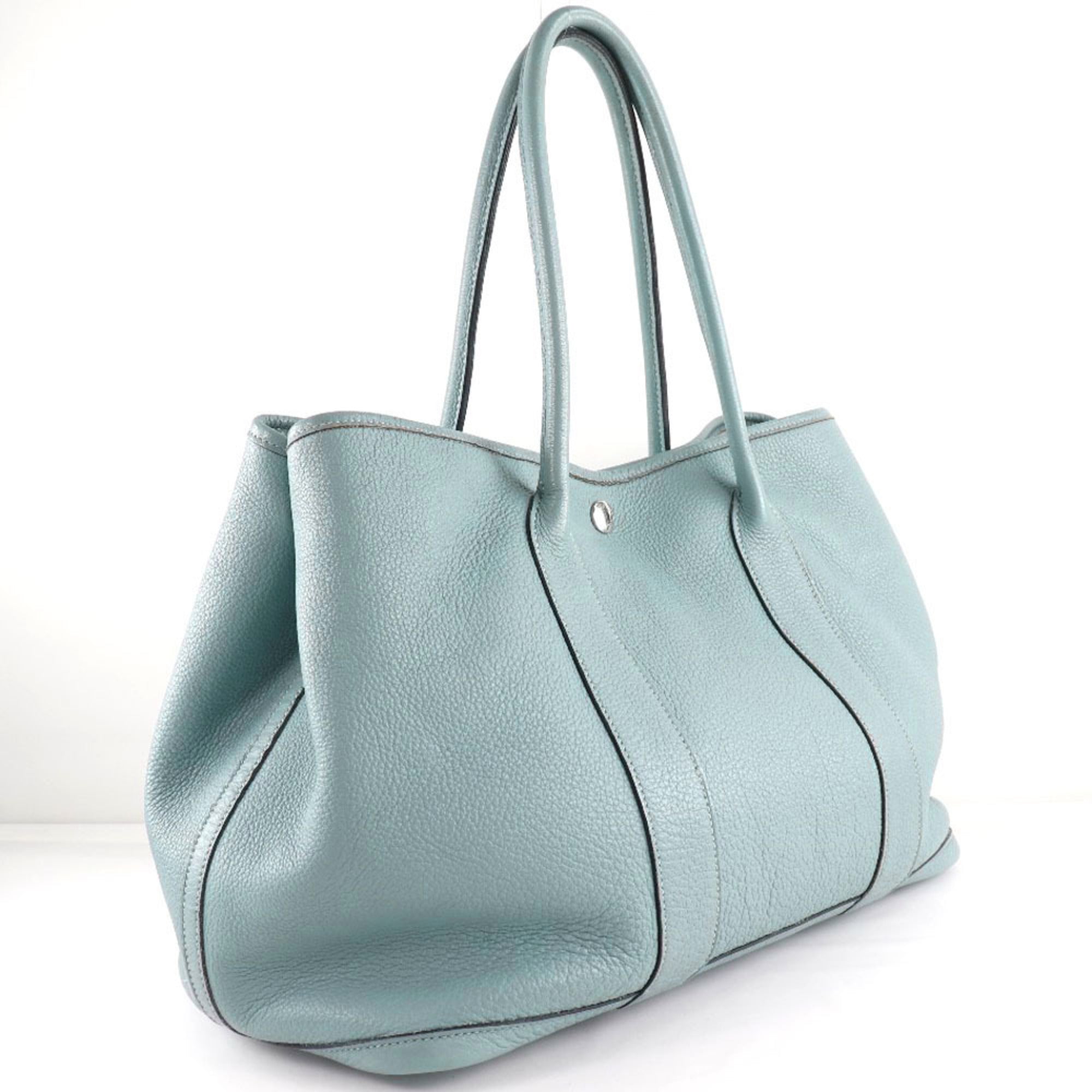 Hermes Garden Blue Lin Light Blue Negonda Leather Tote Bag (Pre-Owned)