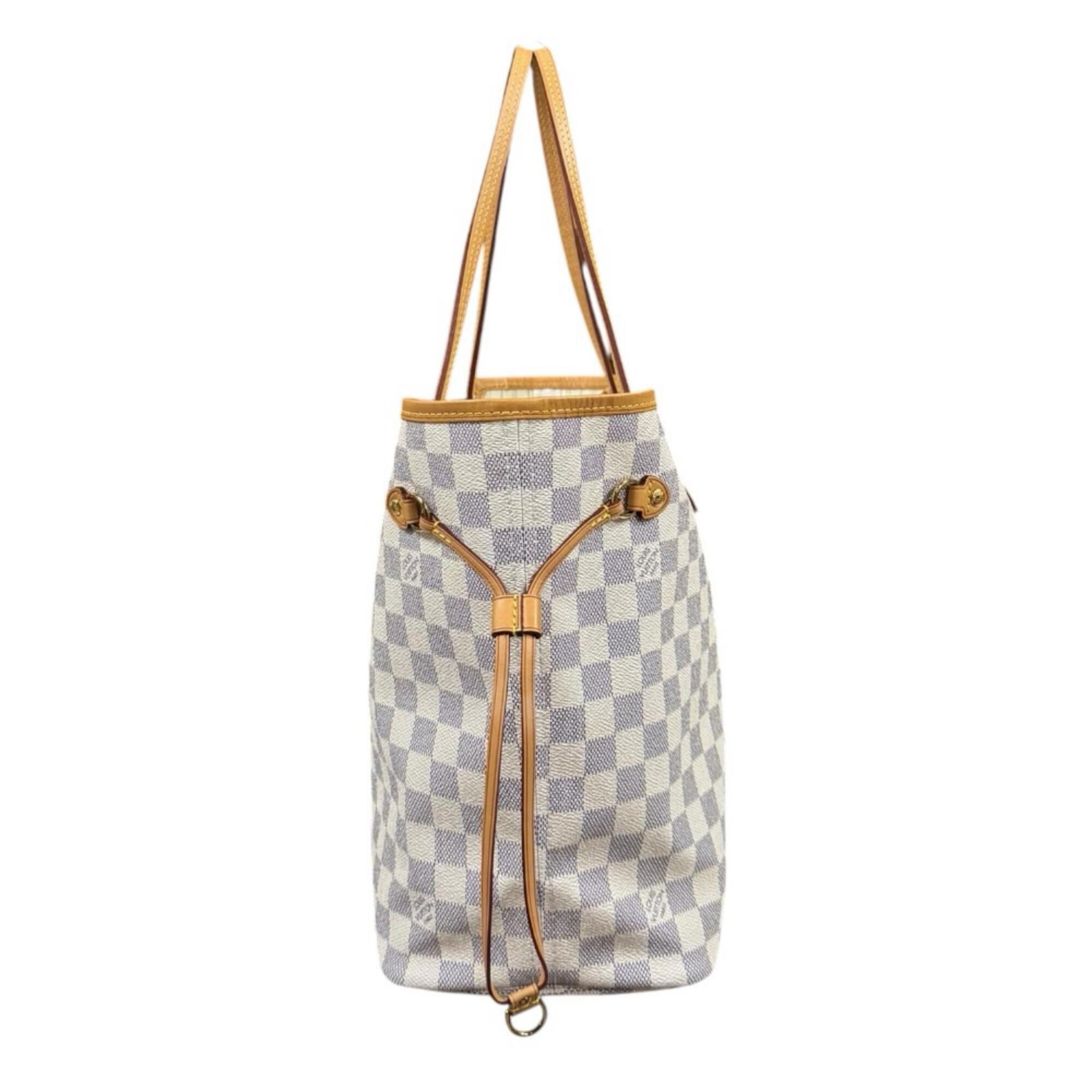 Louis Vuitton White Damier Azur Pouch Tote Bag (Pre-Owned)