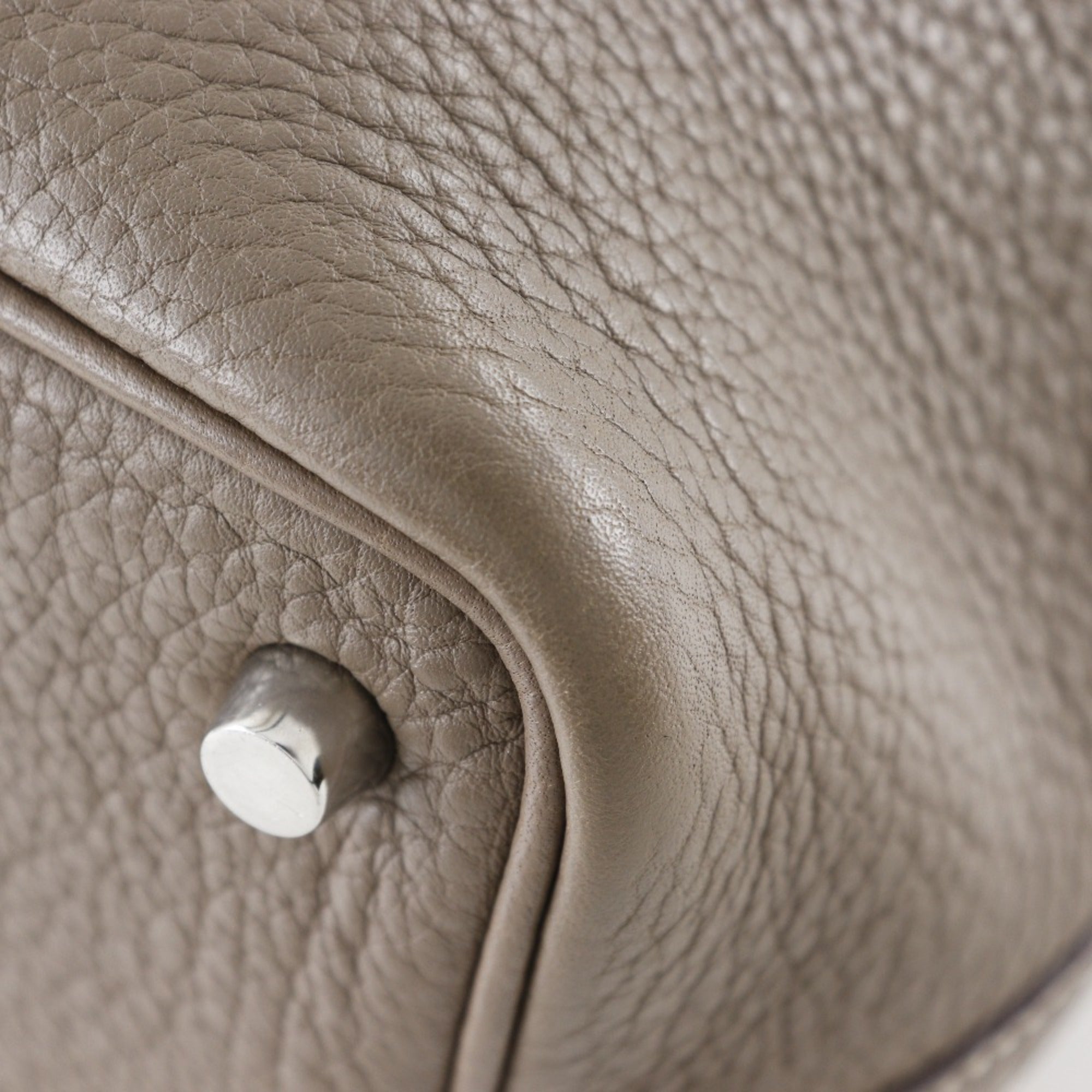 Hermes Picotin Etoupe Gray Taurillon Clemence Leather Handbag (Pre-Owned)