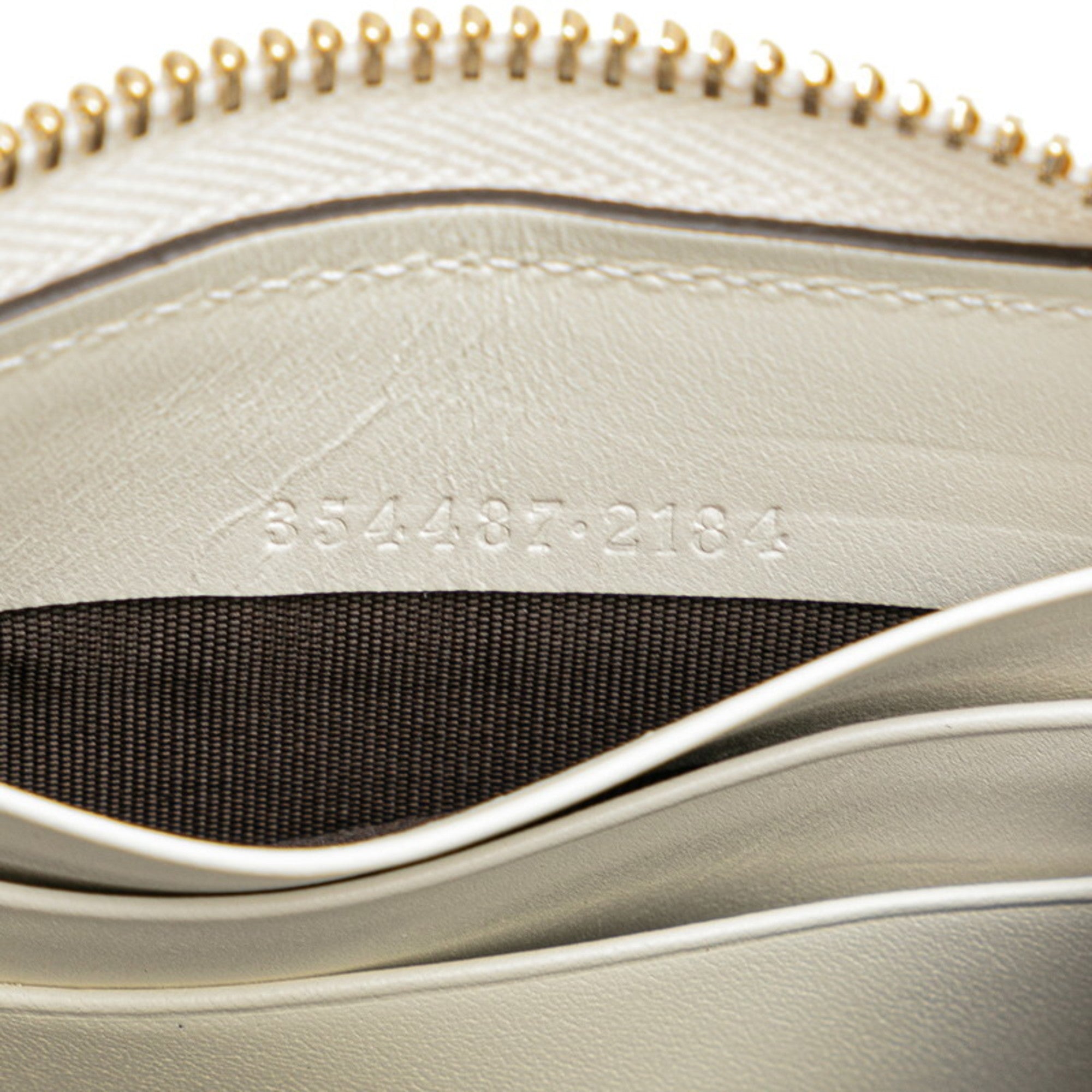 Gucci White Pvc Leather Long Wallet (Bi-Fold) (Pre-Owned)