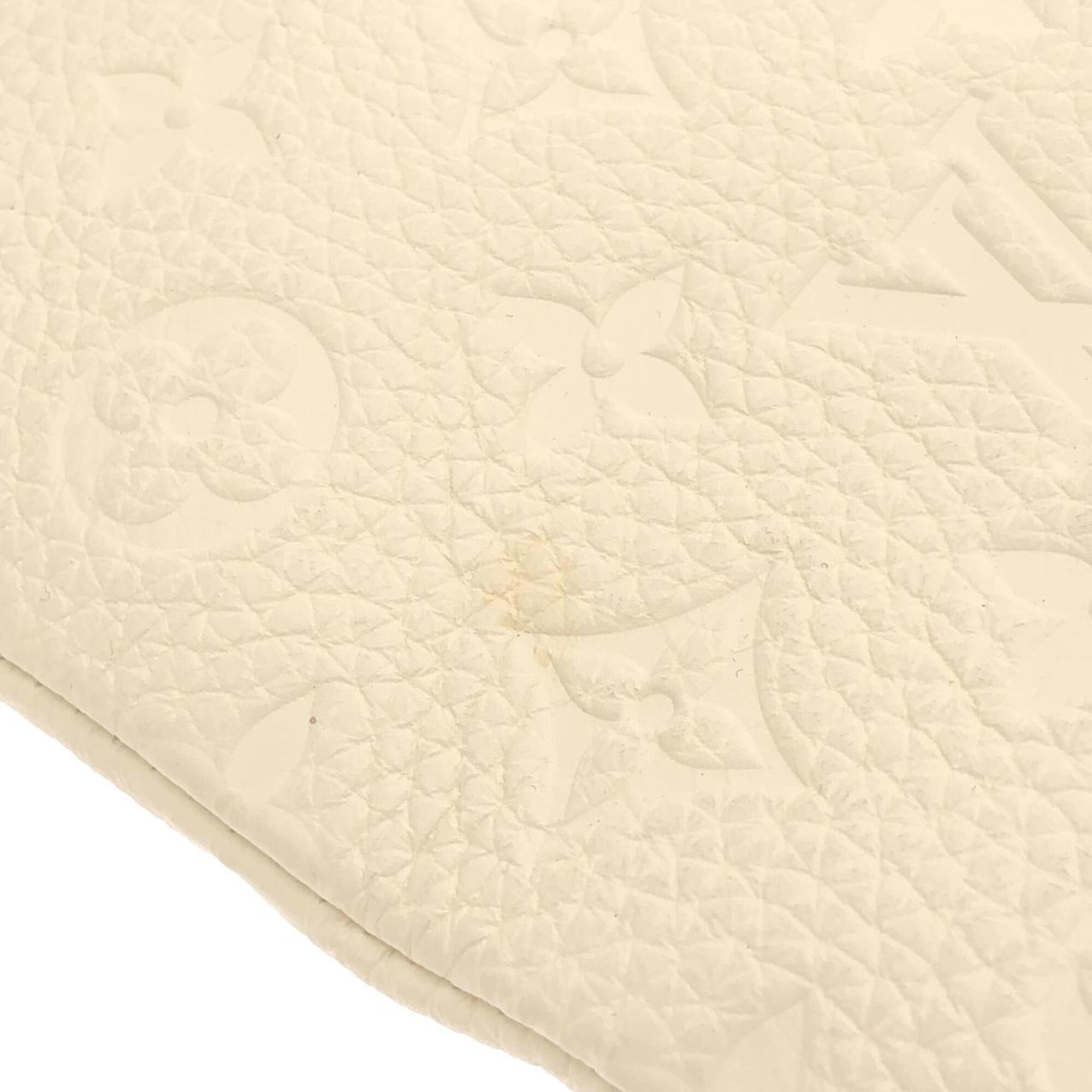 Louis Vuitton White Leather Handbag Pochette (Pre-Owned)