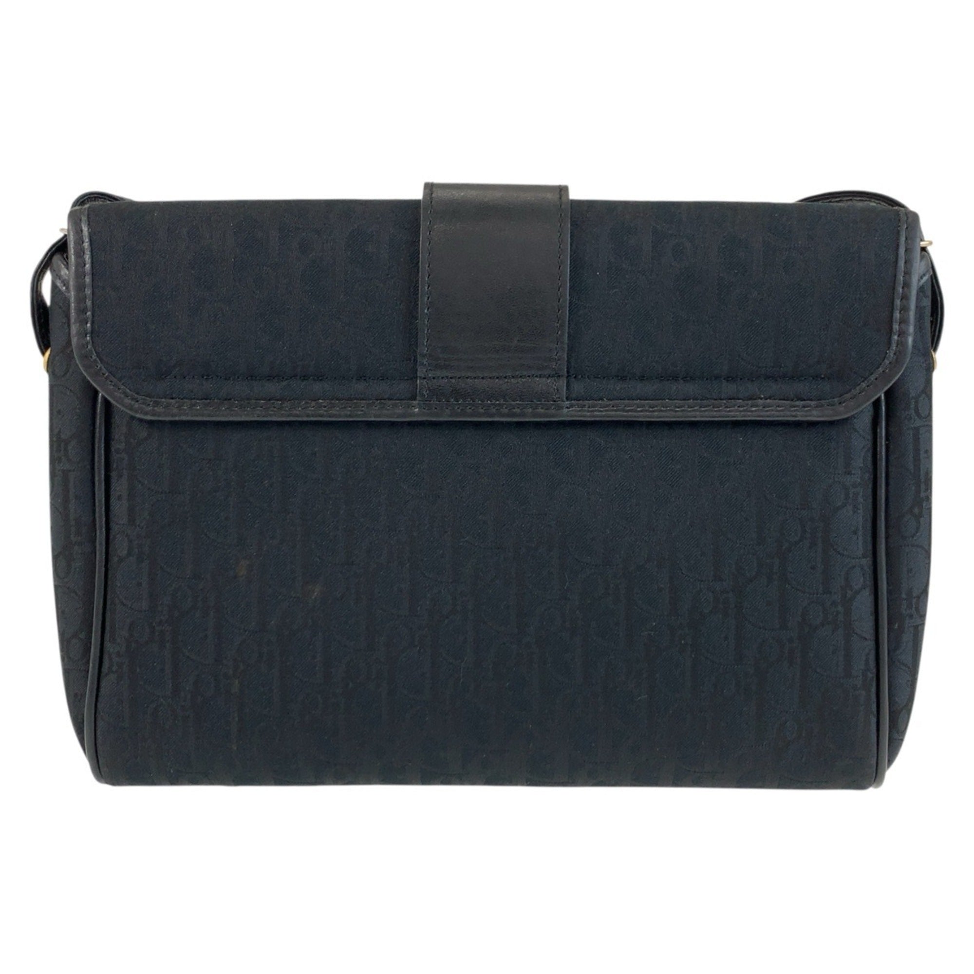 Christian Dior Black Trotter Leather Pochette Shoulder Bag (Pre-Owned)