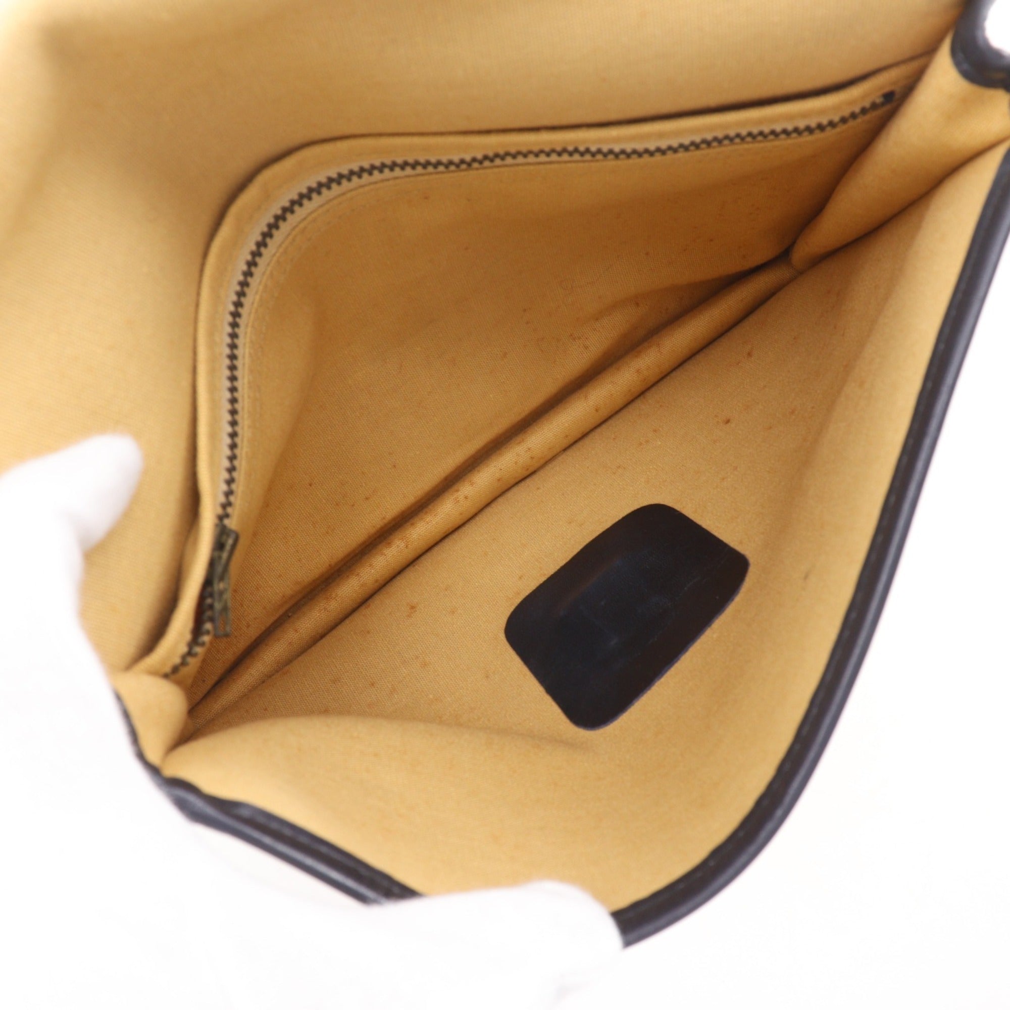 Celine Beige Canvas Clutch Bag (Pre-Owned)