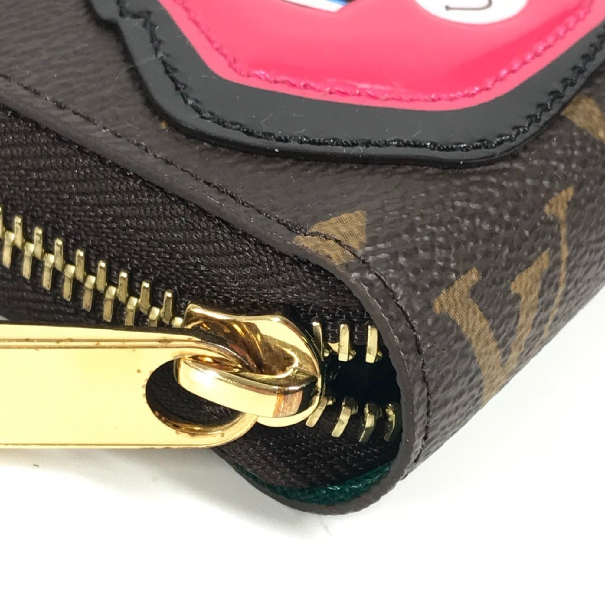 Louis Vuitton Brown Pink Monogram Long Wallet (Bi-Fold) (Pre-Owned)