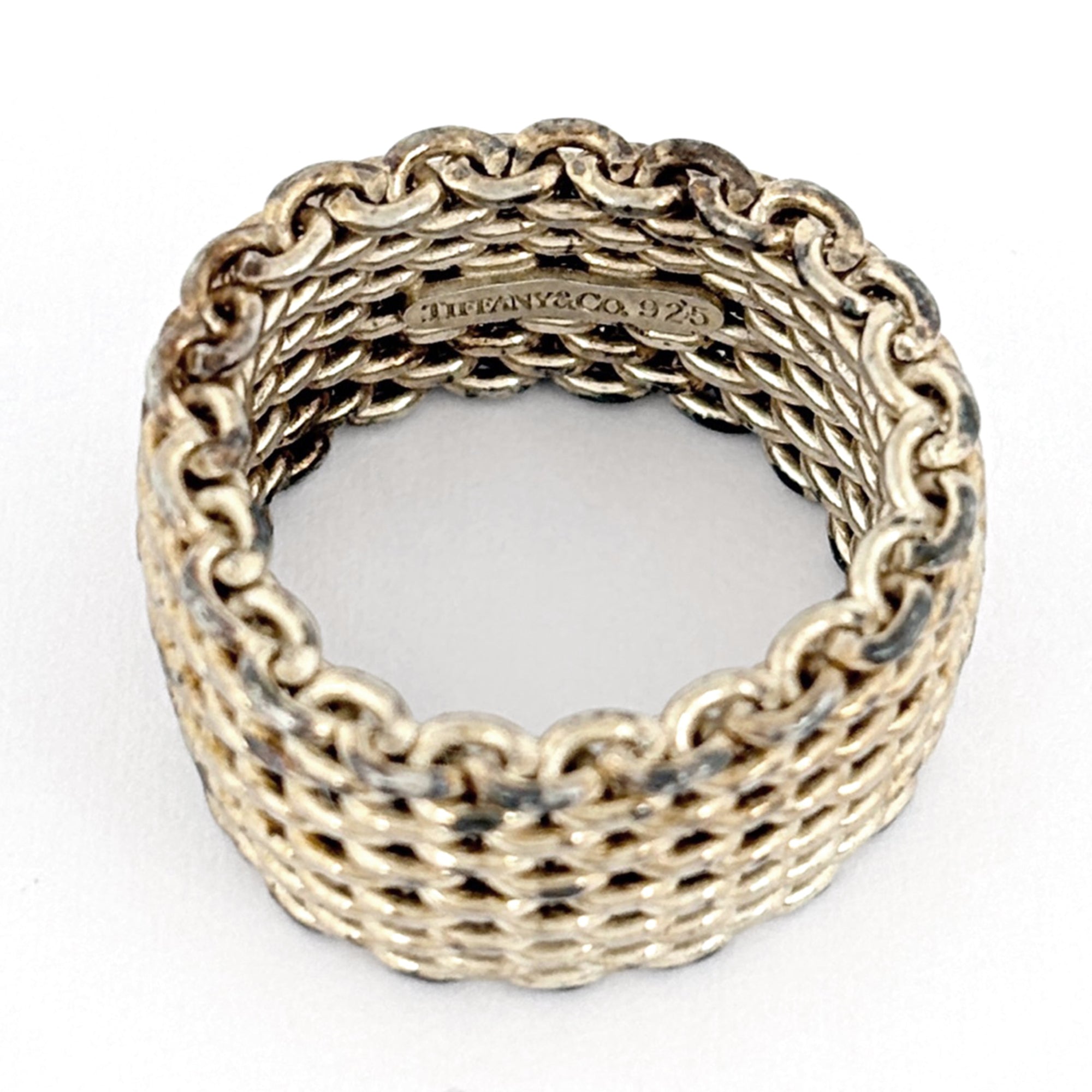 Tiffany Silver Silver 925 Band Ring (Pre-Owned)