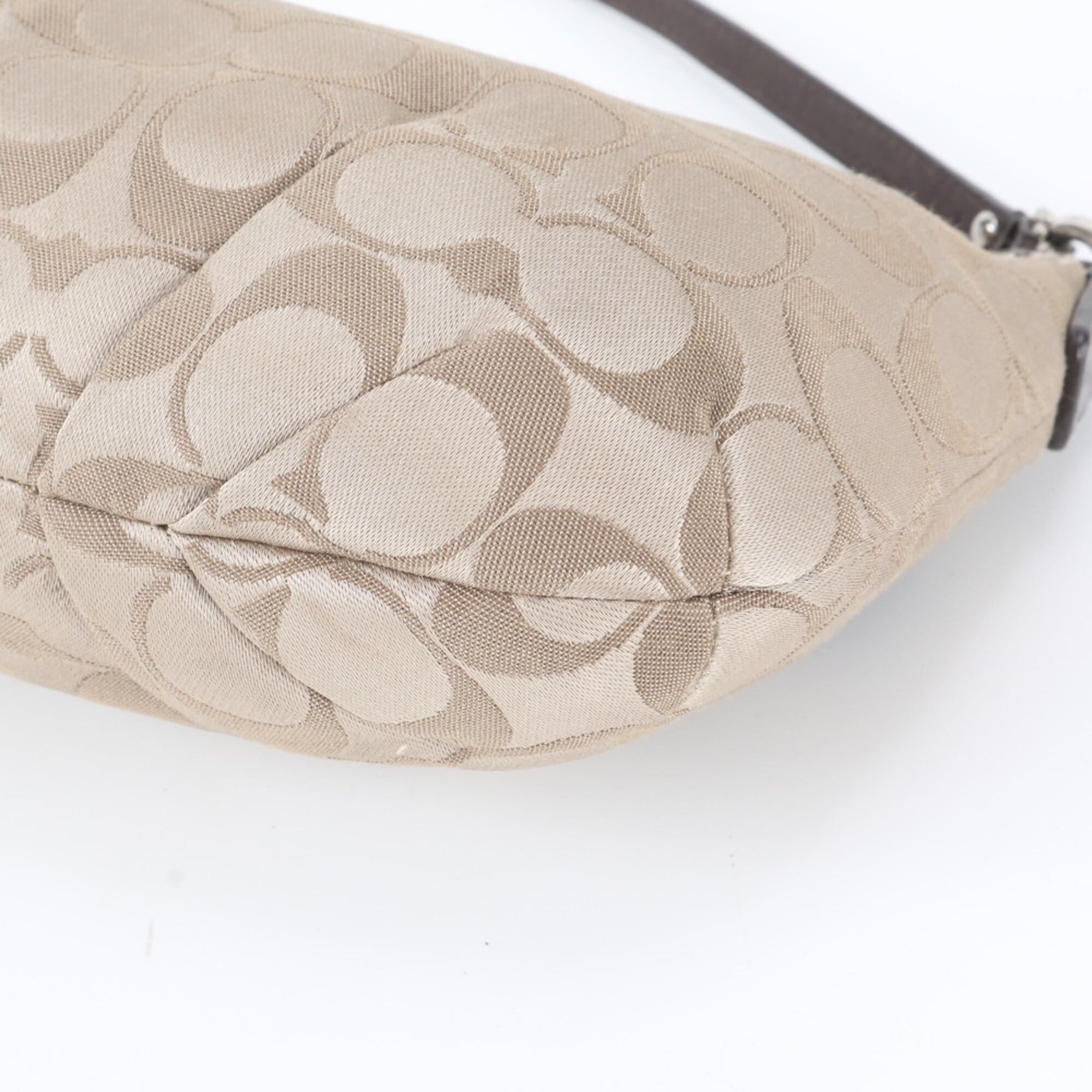 Coach Signature Brown Leather Canvas Crossbody Bag Shoulder Bag (Pre-Owned)