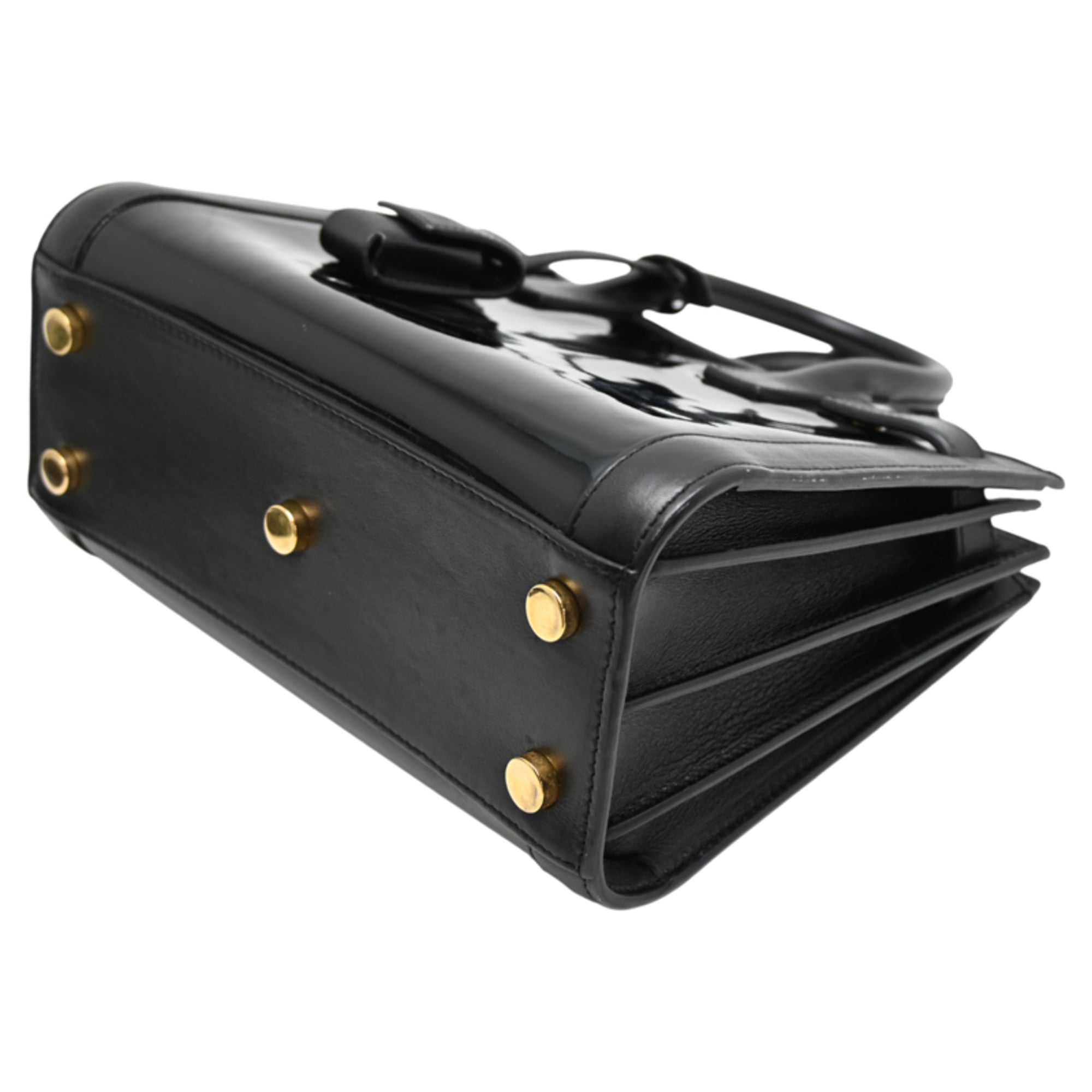 Yves Saint Laurent Black Patent Leather Leather Handbag (Pre-Owned)