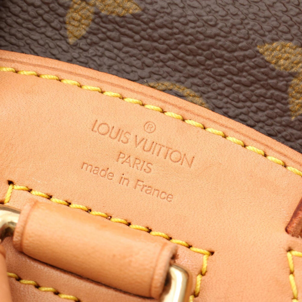 Louis Vuitton Brown Coated Canvas Leather Backpack Handbag (Pre-Owned)