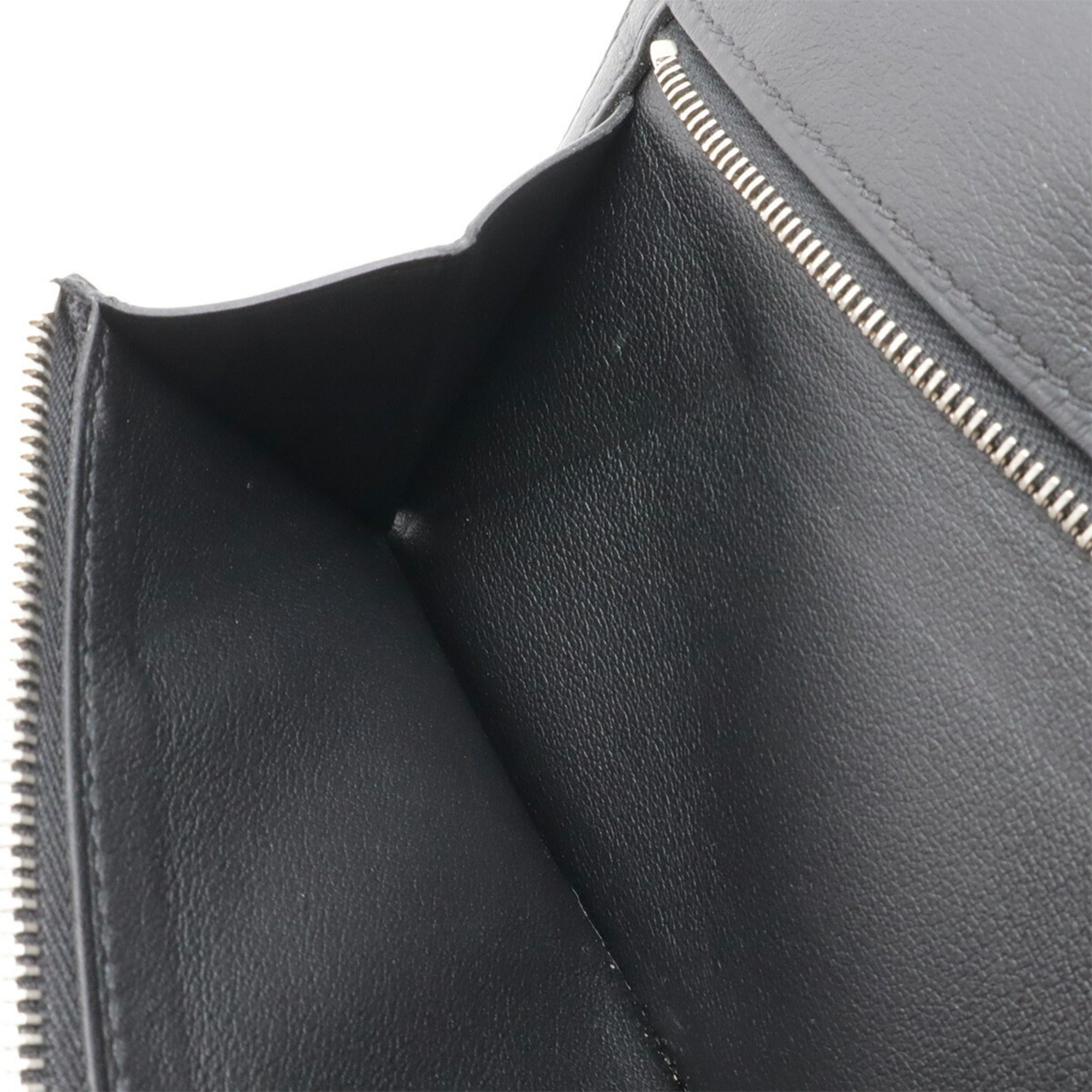 Hermes Black Swift Leather Long Wallet (Bi-Fold) (Pre-Owned)