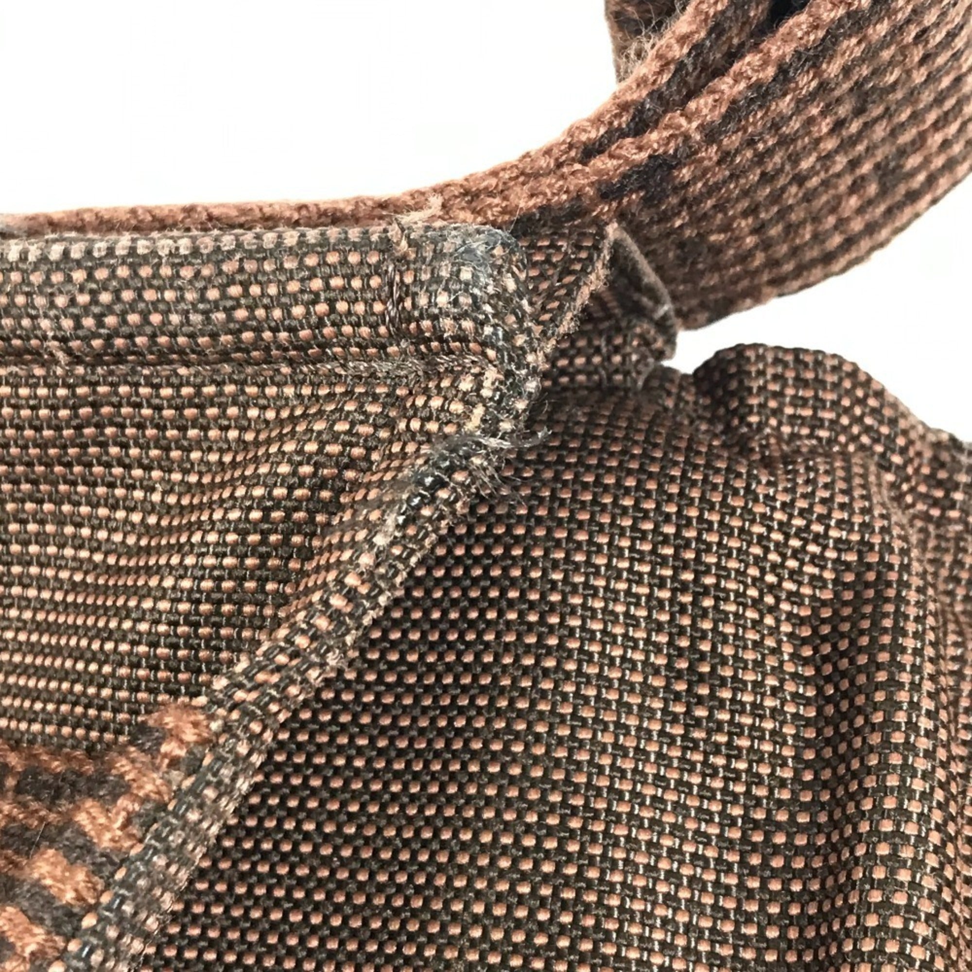 Hermes Brown Canvas Messenger Bag Shoulder Bag (Pre-Owned)