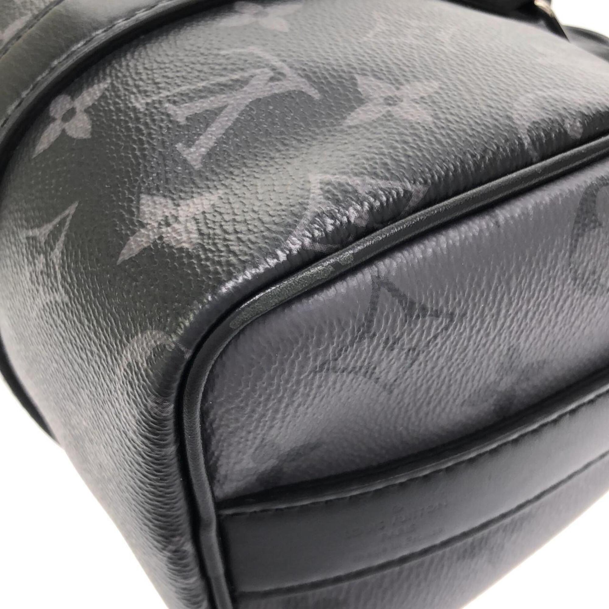 Louis Vuitton Monogram Eclipse Black Gris Coated Canvas Boston Bag (Pre-Owned)