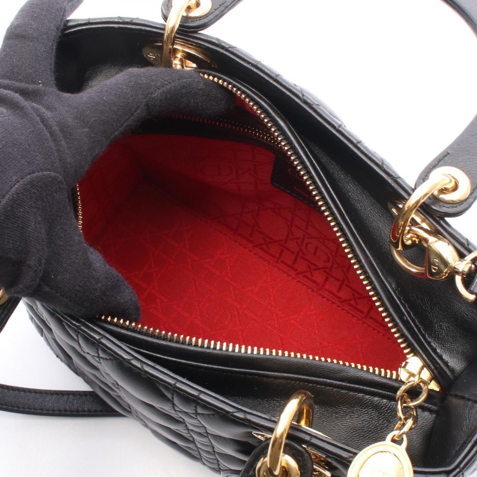Christian Dior Black Leather Handbag (Pre-Owned)