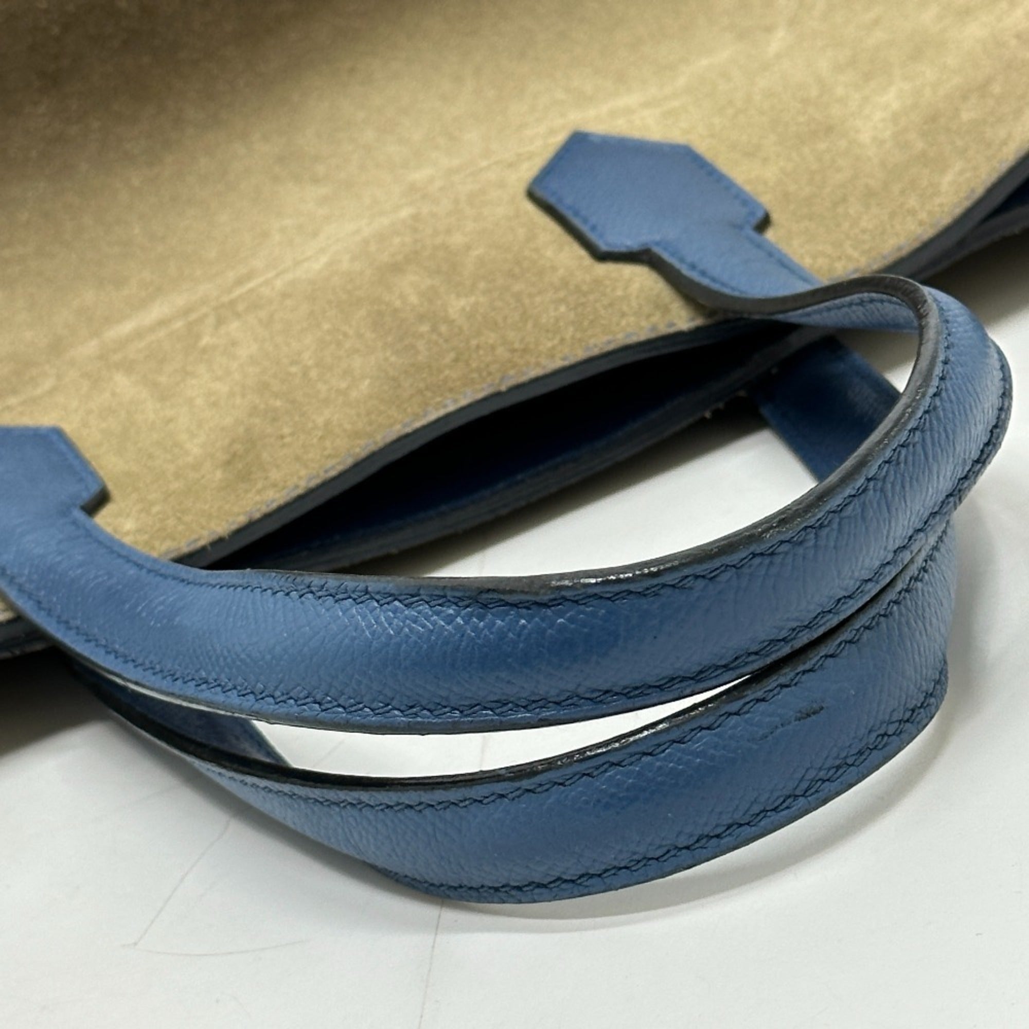 Hermes Blue Agate Epsom Leather Handbag Shoulder Bag Tote Bag (Pre-Owned)