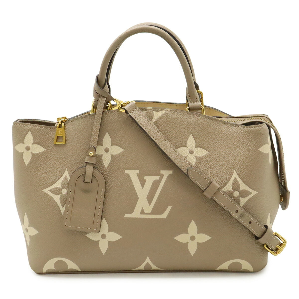 Louis Vuitton Beige Tourterelle Monogram Canvas Pvc Coated Canvas Handbag Shoulder Bag (Pre-Owned)