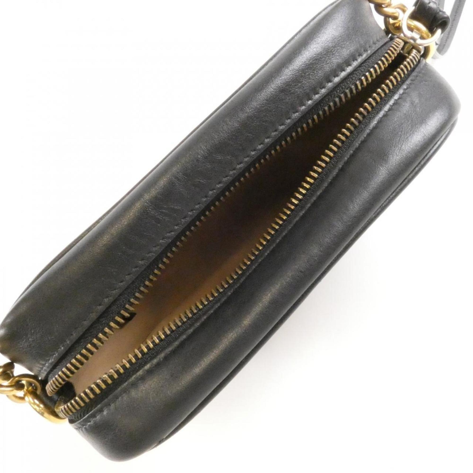 Gucci Gg Marmont Black Quilting Shoulder Bag (Pre-Owned)