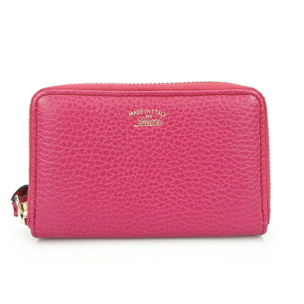 Gucci Pink Leather Coin Purse/Coin Case (Pre-Owned)