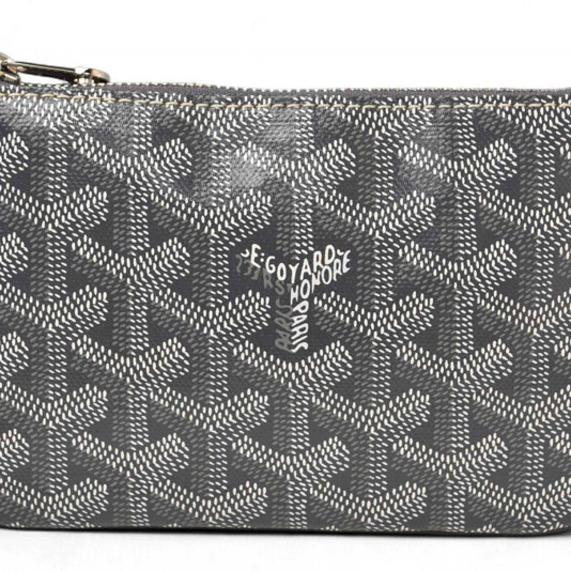 Goyard Gray Coated Canvas Leather Pouch (Pre-Owned)