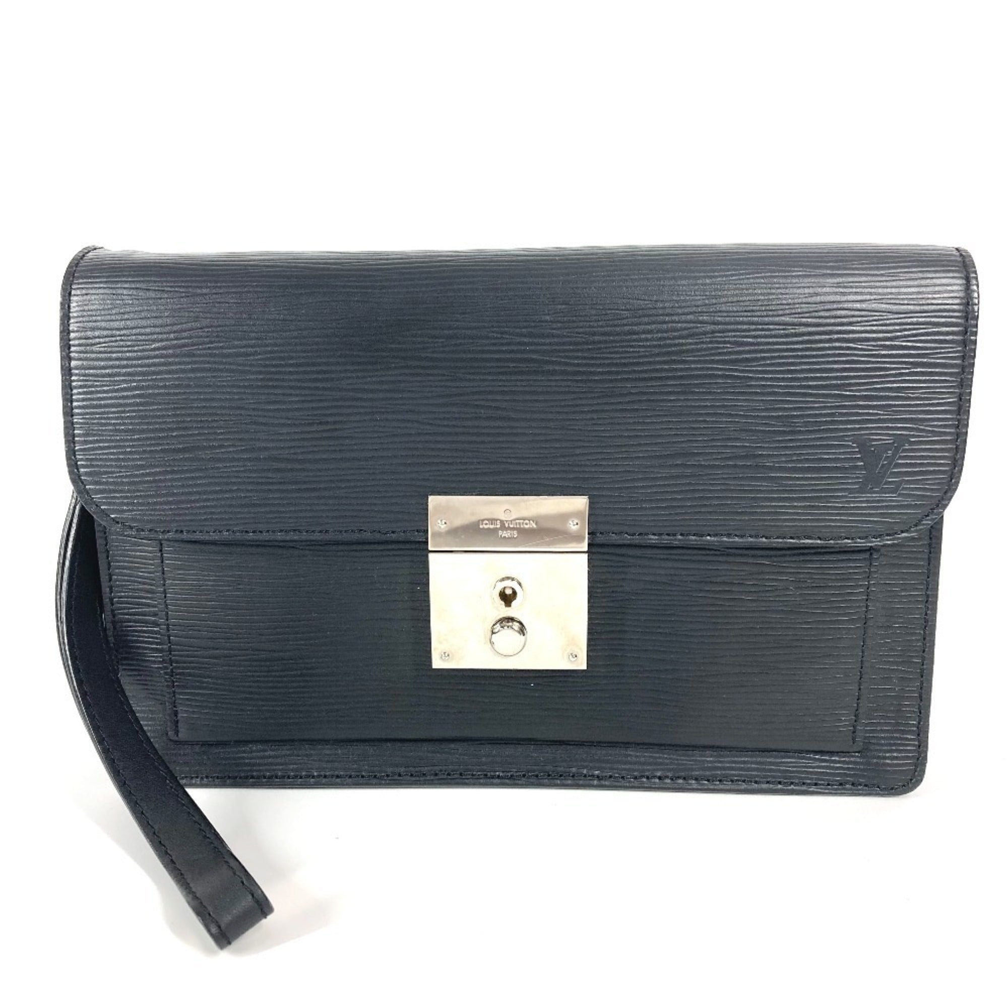 Louis Vuitton Black Noir Epi Leather Clutch Bag Pouch (Pre-Owned)