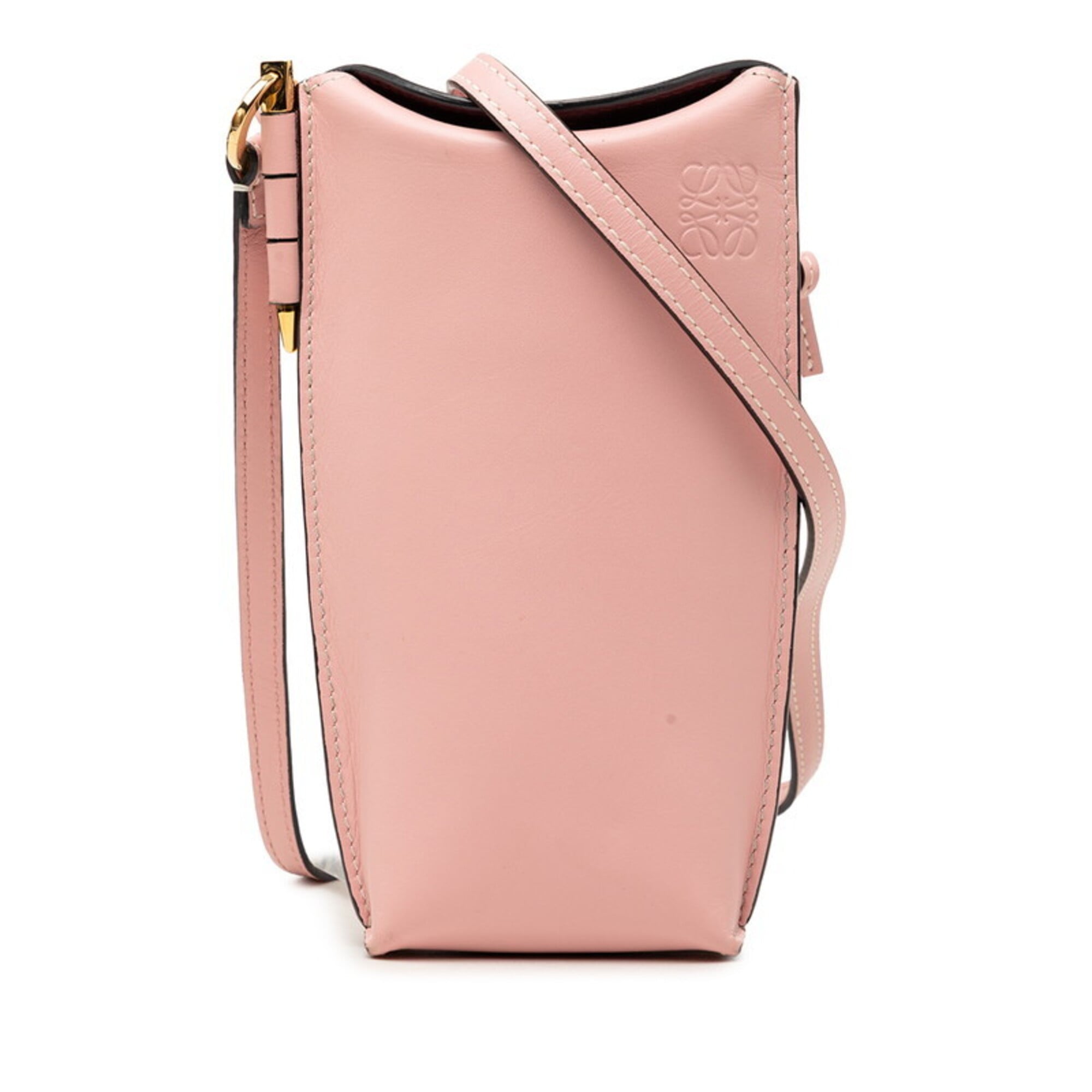 Loewe Pink Leather Handbag Pochette Pouch (Pre-Owned)