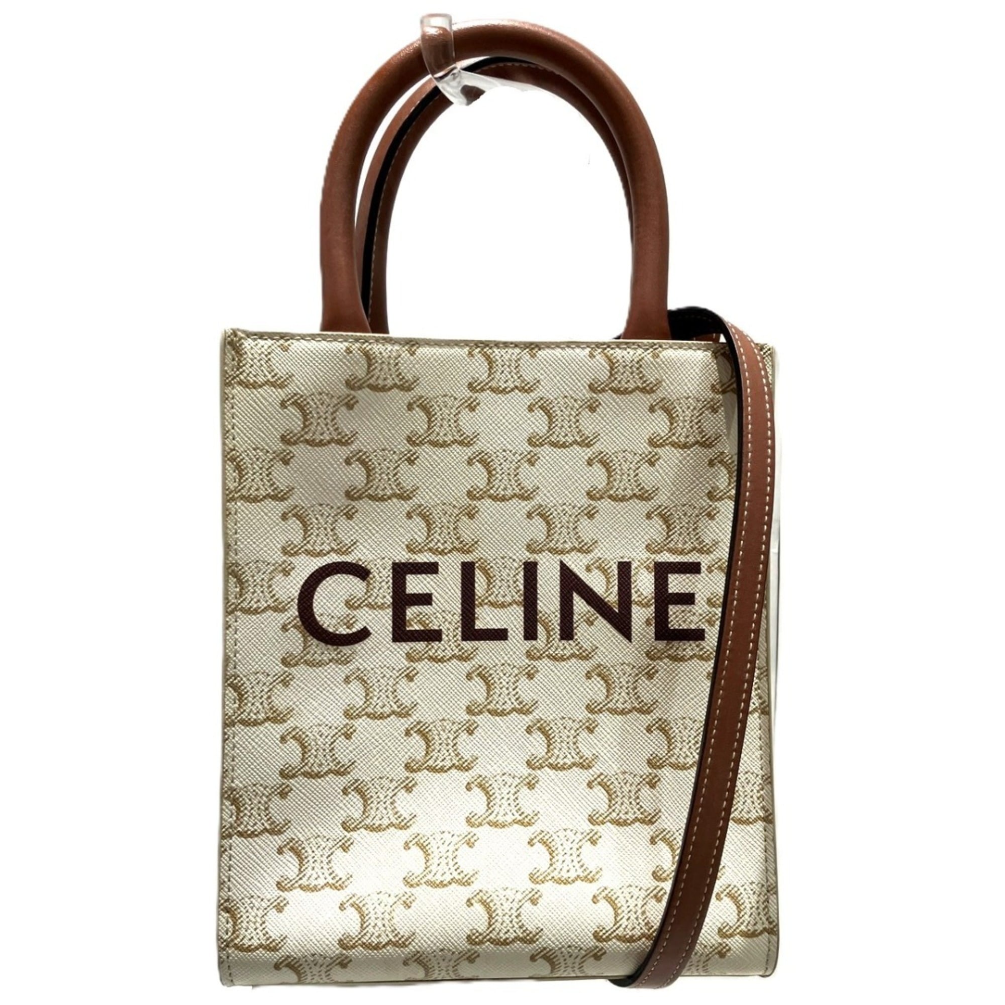 Celine White Leather Tote Bag (Pre-Owned)