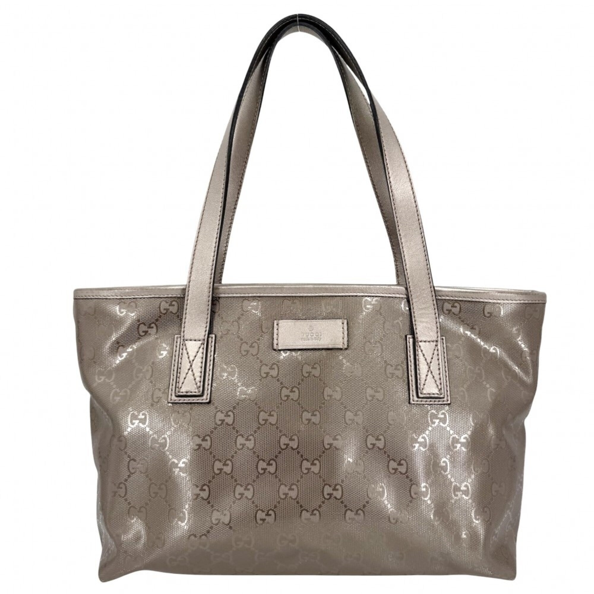 Gucci Metallic Pink White Gg Imprimé Coated Canvas Handbag Tote Bag (Pre-Owned)