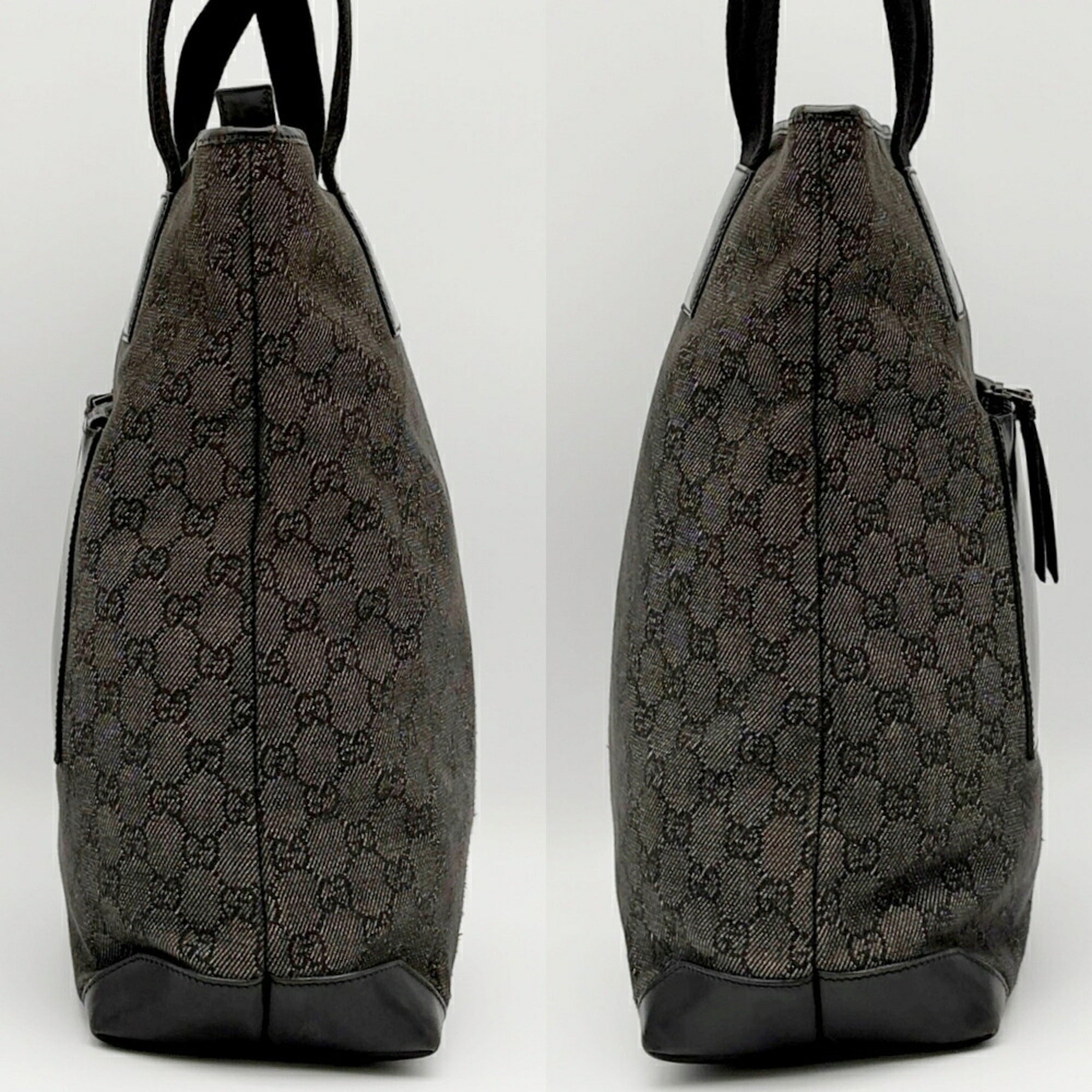 Gucci Black Gg Canvas Tote Bag (Pre-Owned)