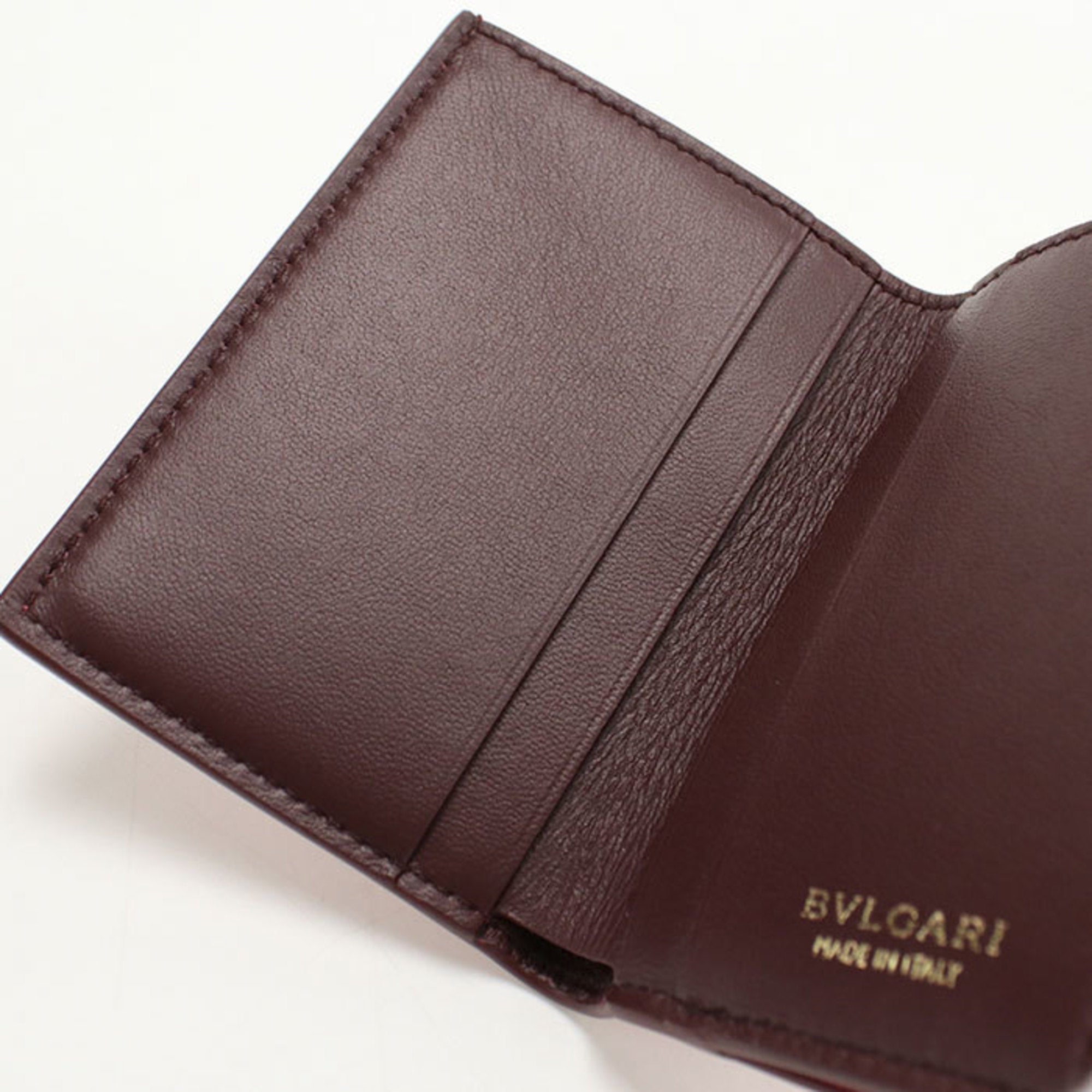 Bvlgari Pink Leather Wallet (Tri-Fold) (Pre-Owned)
