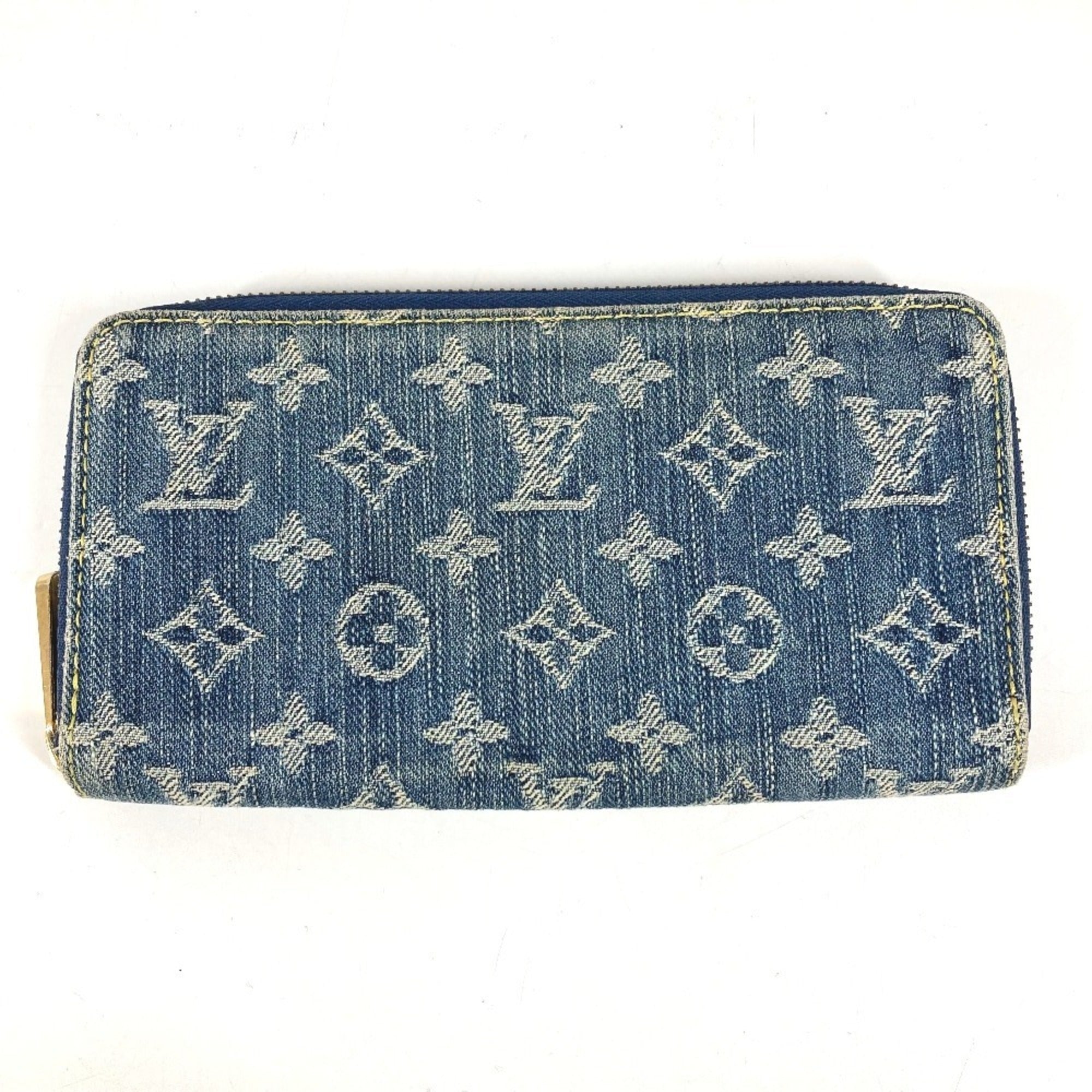 Louis Vuitton Monogram Denim Blue Monogram Denim Long Wallet (Bi-Fold) (Pre-Owned)