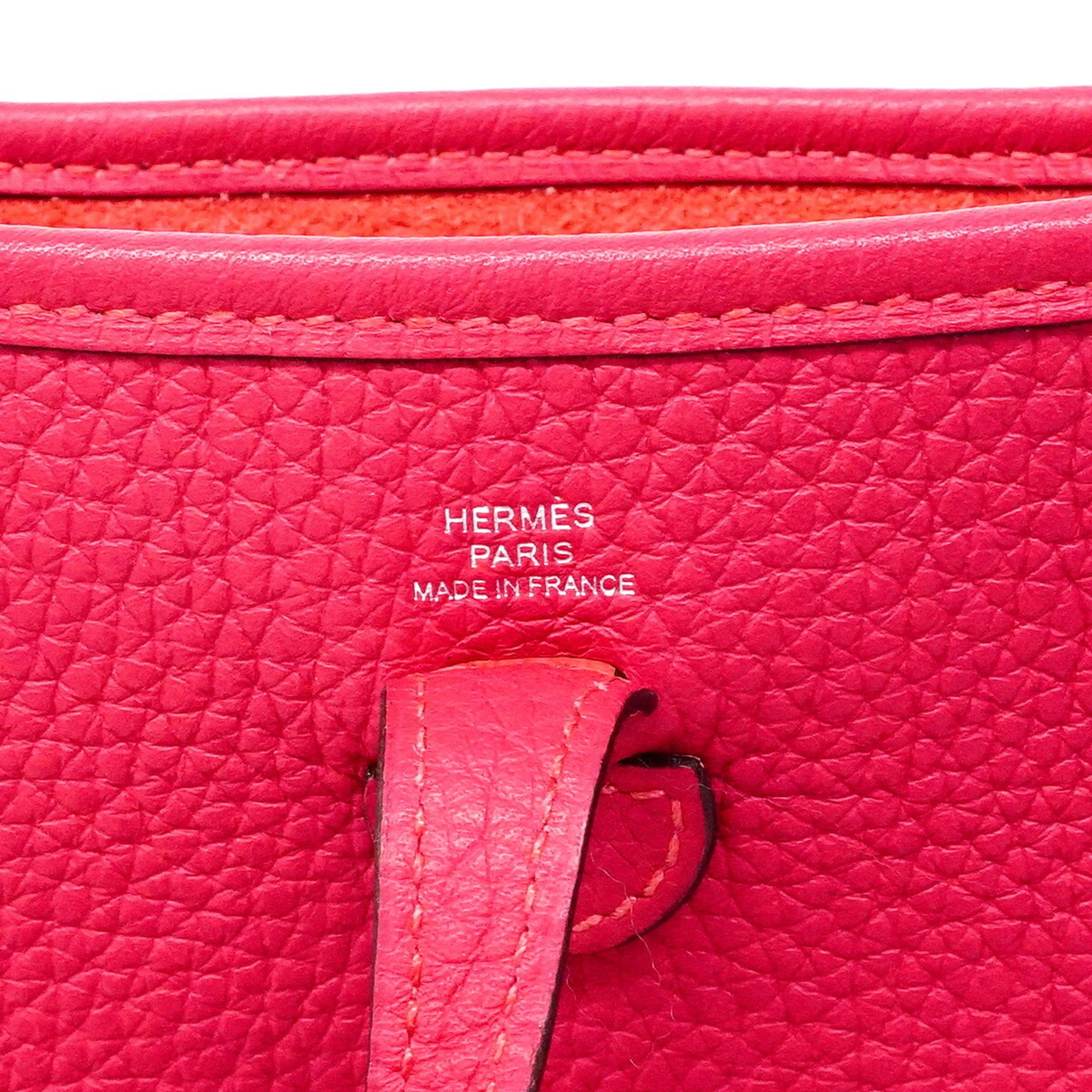 Hermes Pink Taurillon Clemence Leather Shoulder Bag (Pre-Owned)