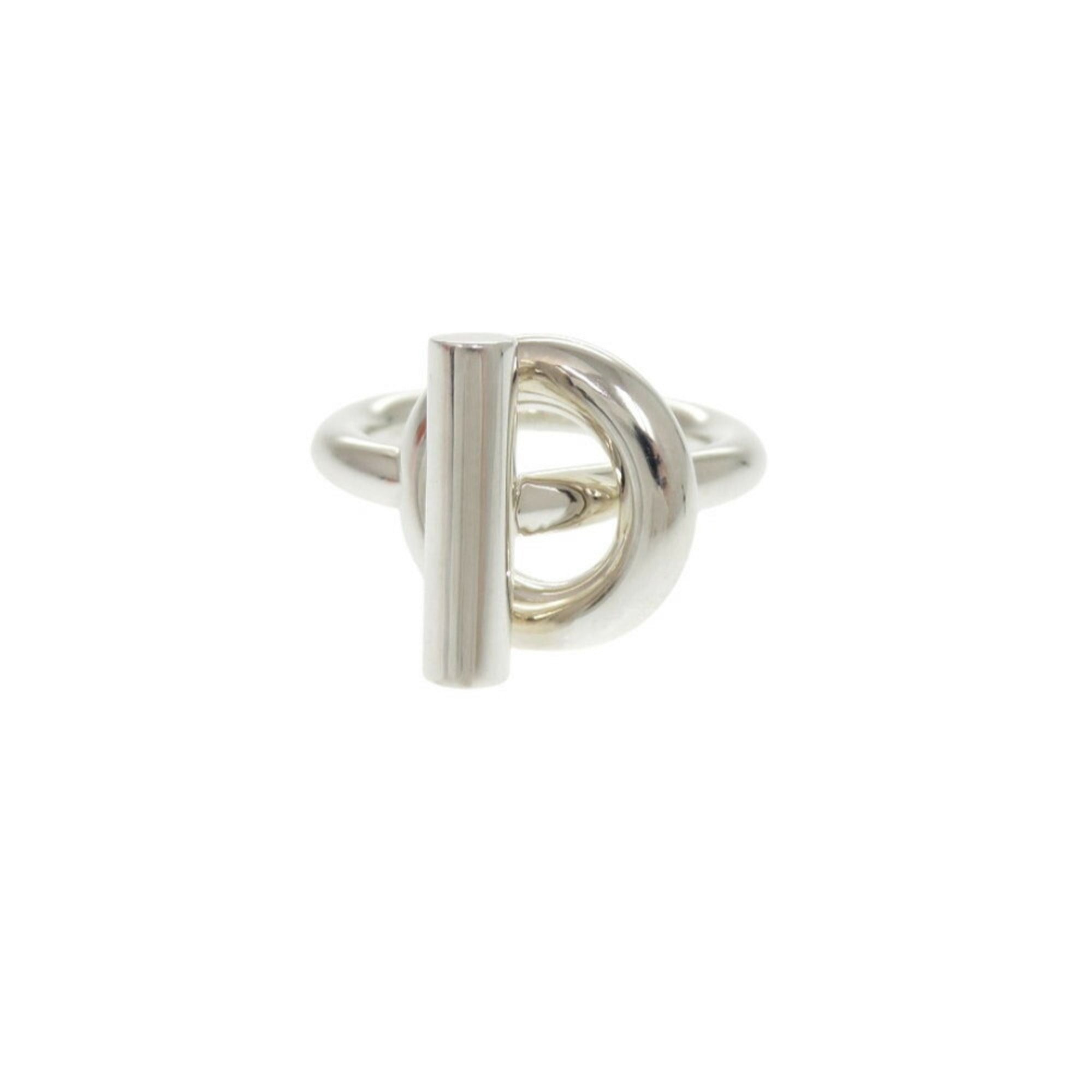 Hermes Silver Silver 925 Band Ring (Pre-Owned)