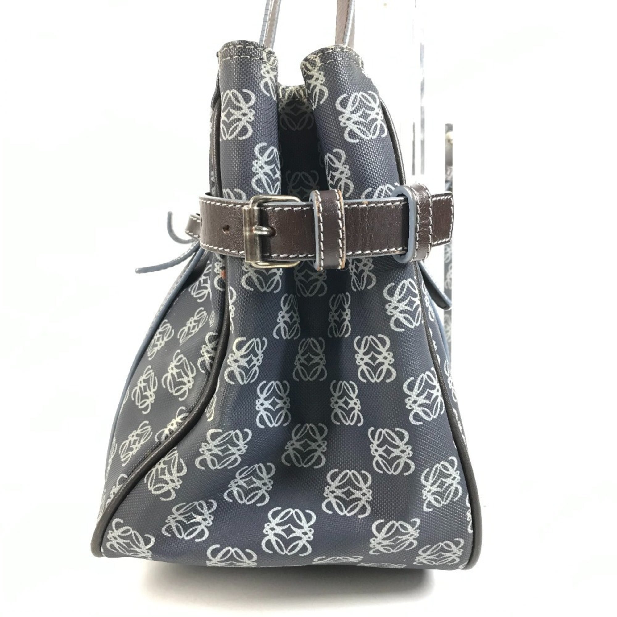 Loewe Blue Brown Pvc Leather Shoulder Bag Tote Bag (Pre-Owned)