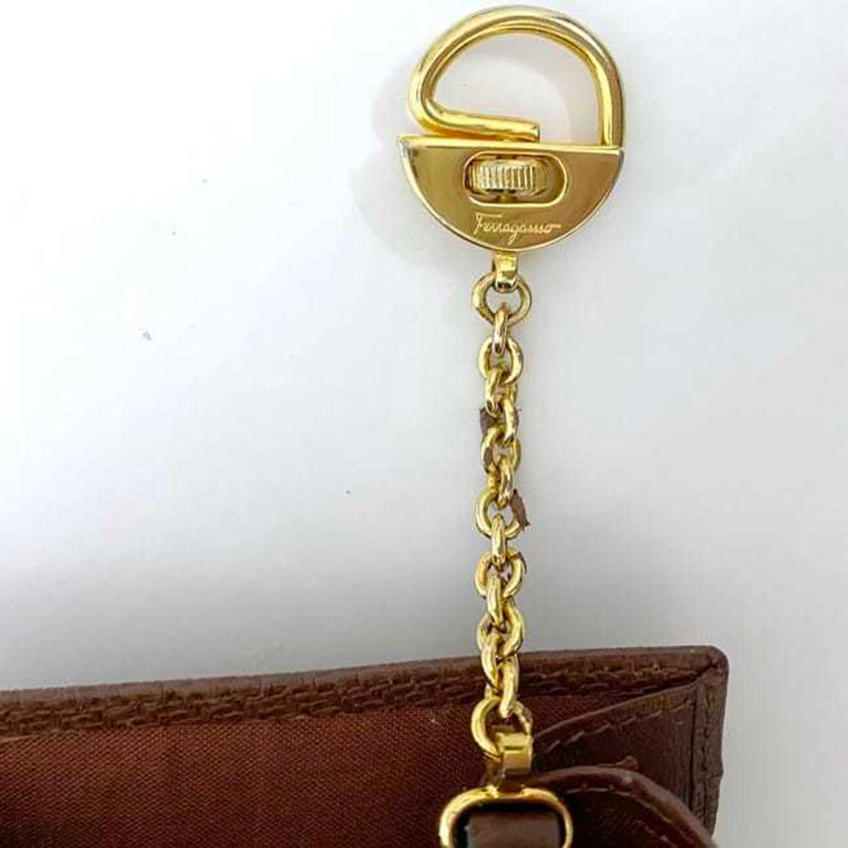 Salvatore Ferragamo Brown Leather Coin Purse/Coin Case (Pre-Owned)
