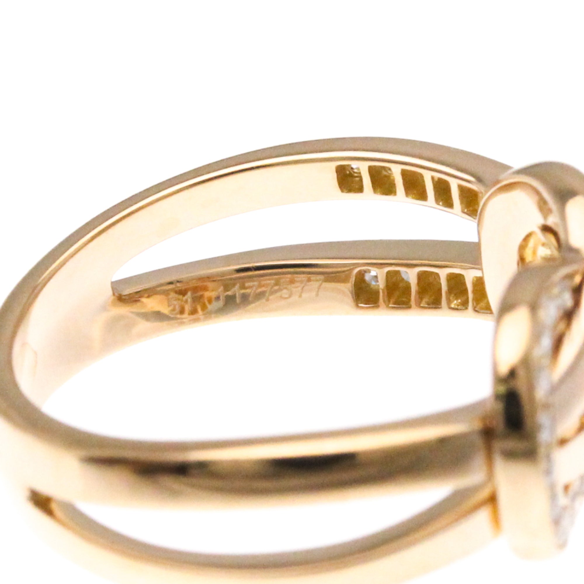 Fred Paris Force 10 Ring 18K Pink Gold And Diamonds Gold Pink_Gold Ring Jewelry (Pre-Owned)