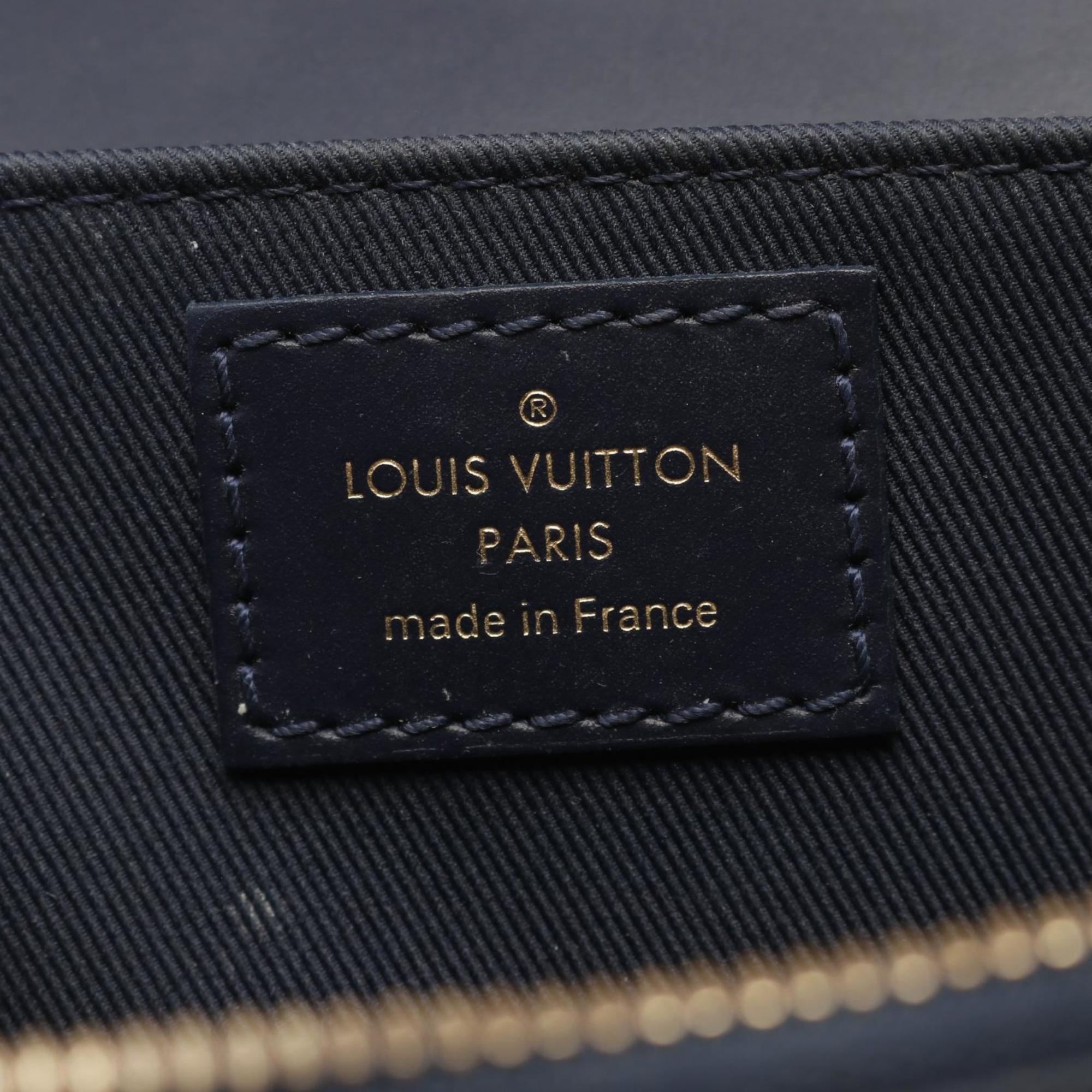 Louis Vuitton Navy Coated Canvas Pvc Leather Handbag (Pre-Owned)