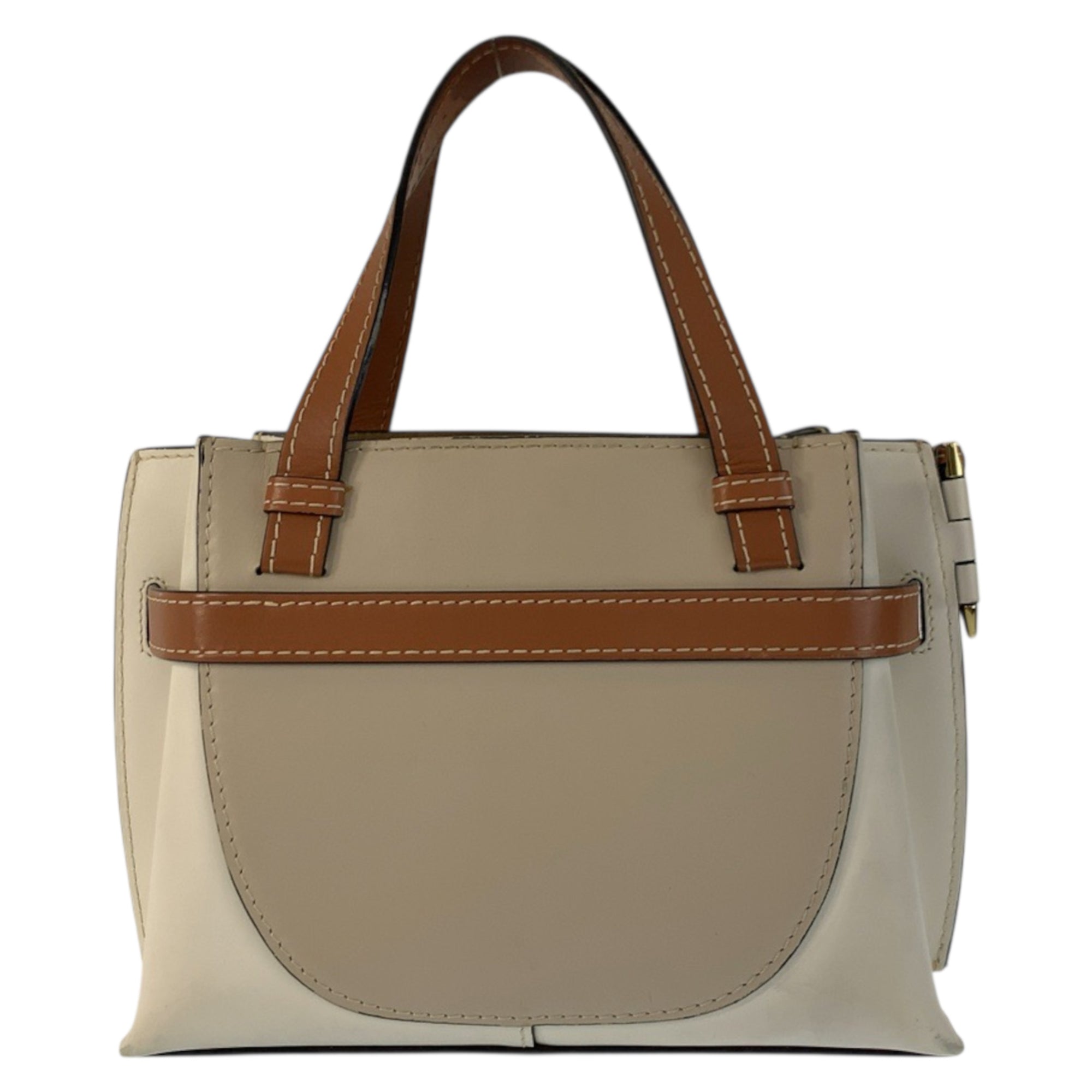Loewe Beige Brown Leather Handbag (Pre-Owned)