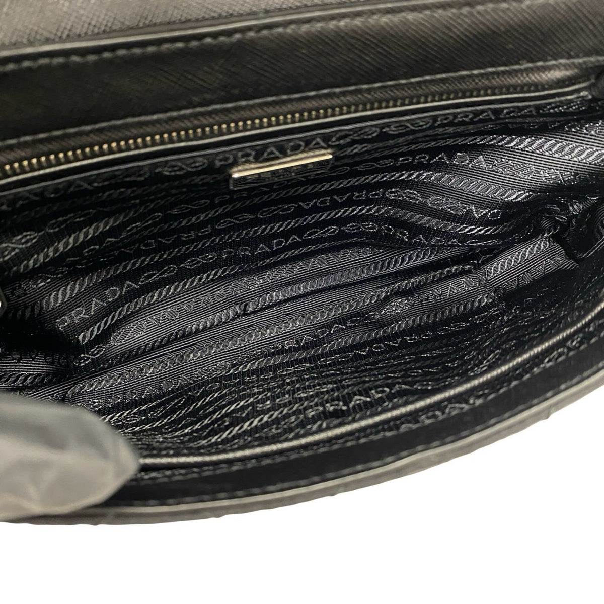 Prada Black Nylon Pochette Shoulder Bag (Pre-Owned)