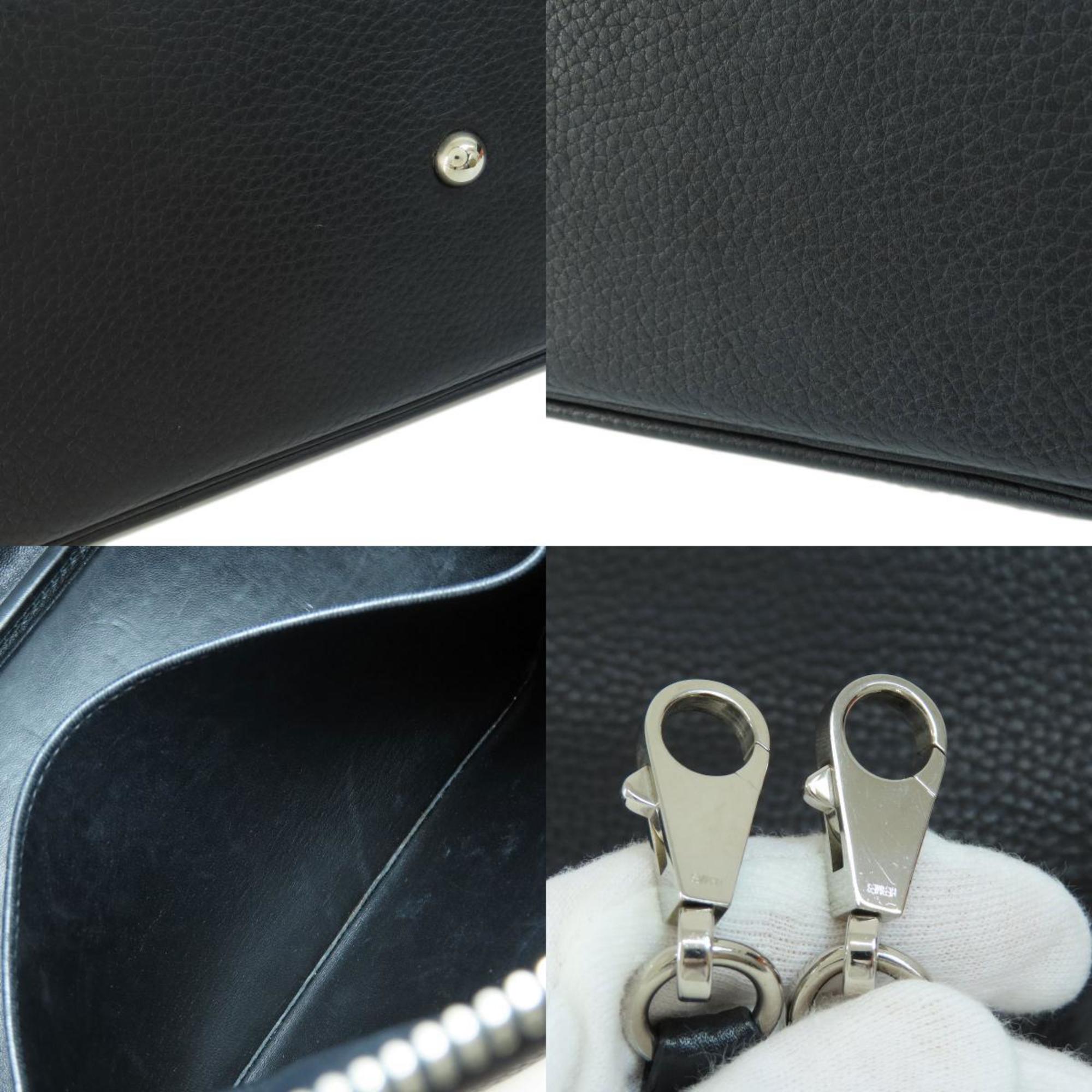Hermes Black Taurillon Clemence Leather Handbag (Pre-Owned)