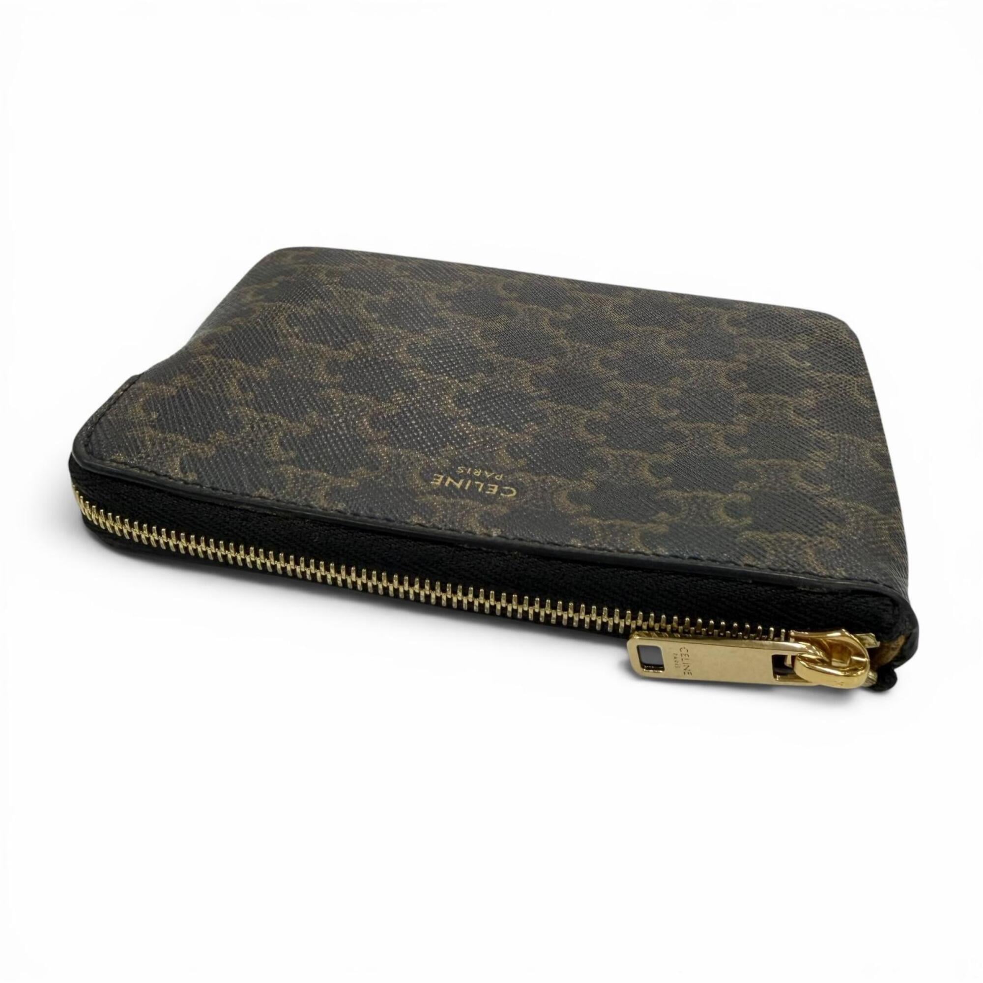 Celine Black Canvas Coin Purse/Coin Case (Pre-Owned)