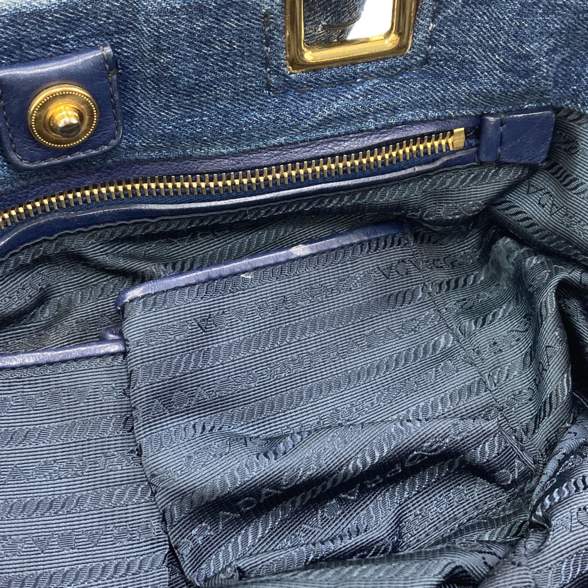 Prada Blue Denim Tote Bag (Pre-Owned)