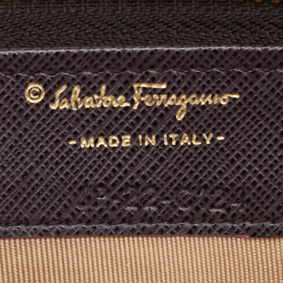 Salvatore Ferragamo Purple Leather Long Wallet (Bi-Fold) (Pre-Owned)