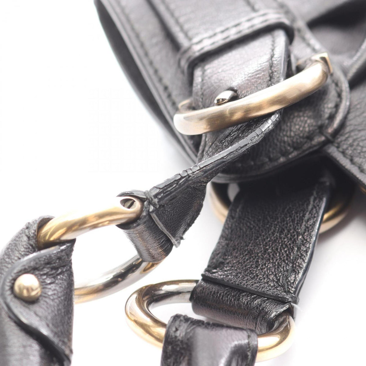 Salvatore Ferragamo Black Leather Handbag (Pre-Owned)