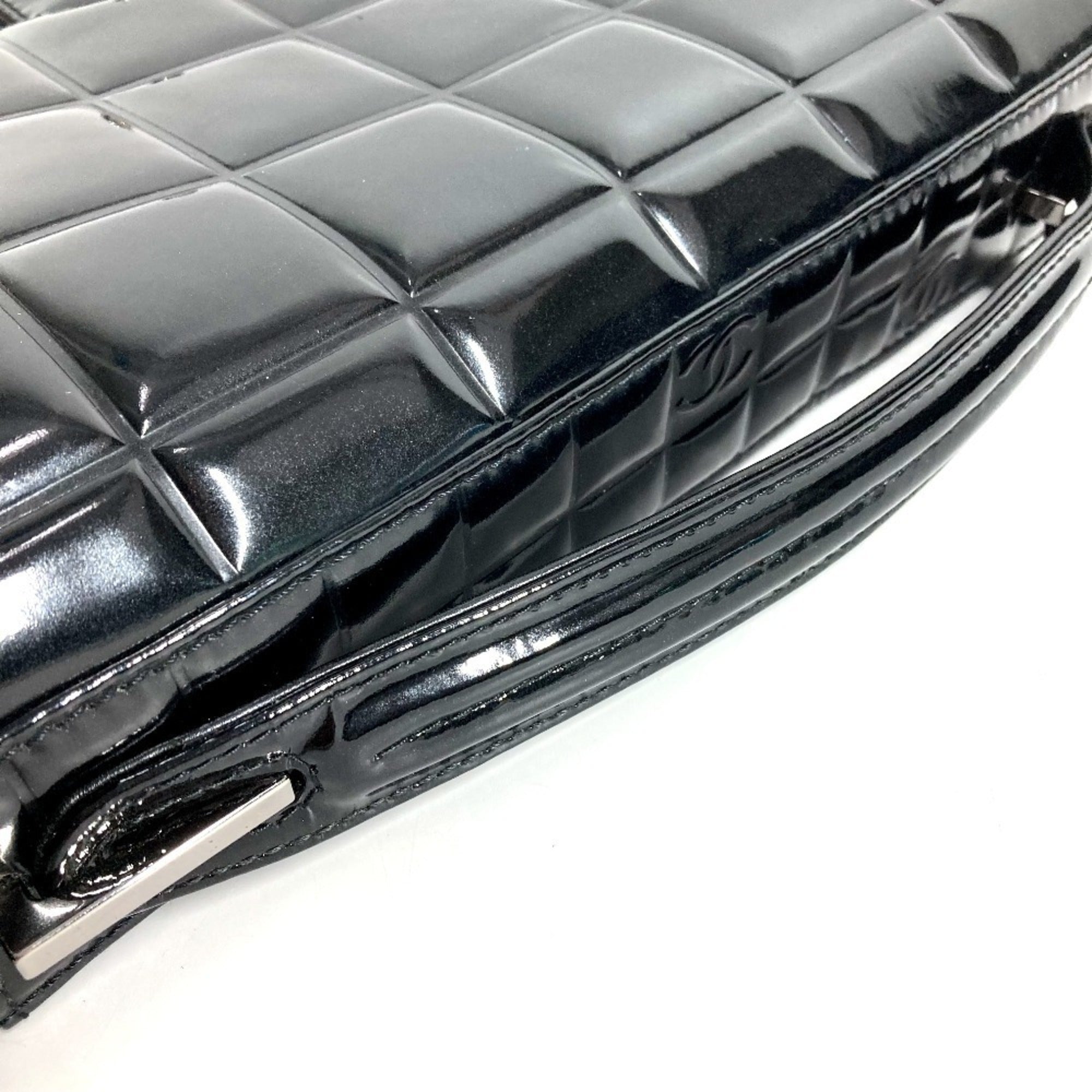 Chanel Black Leather Beach Bag Briefcase Handbag (Pre-Owned)