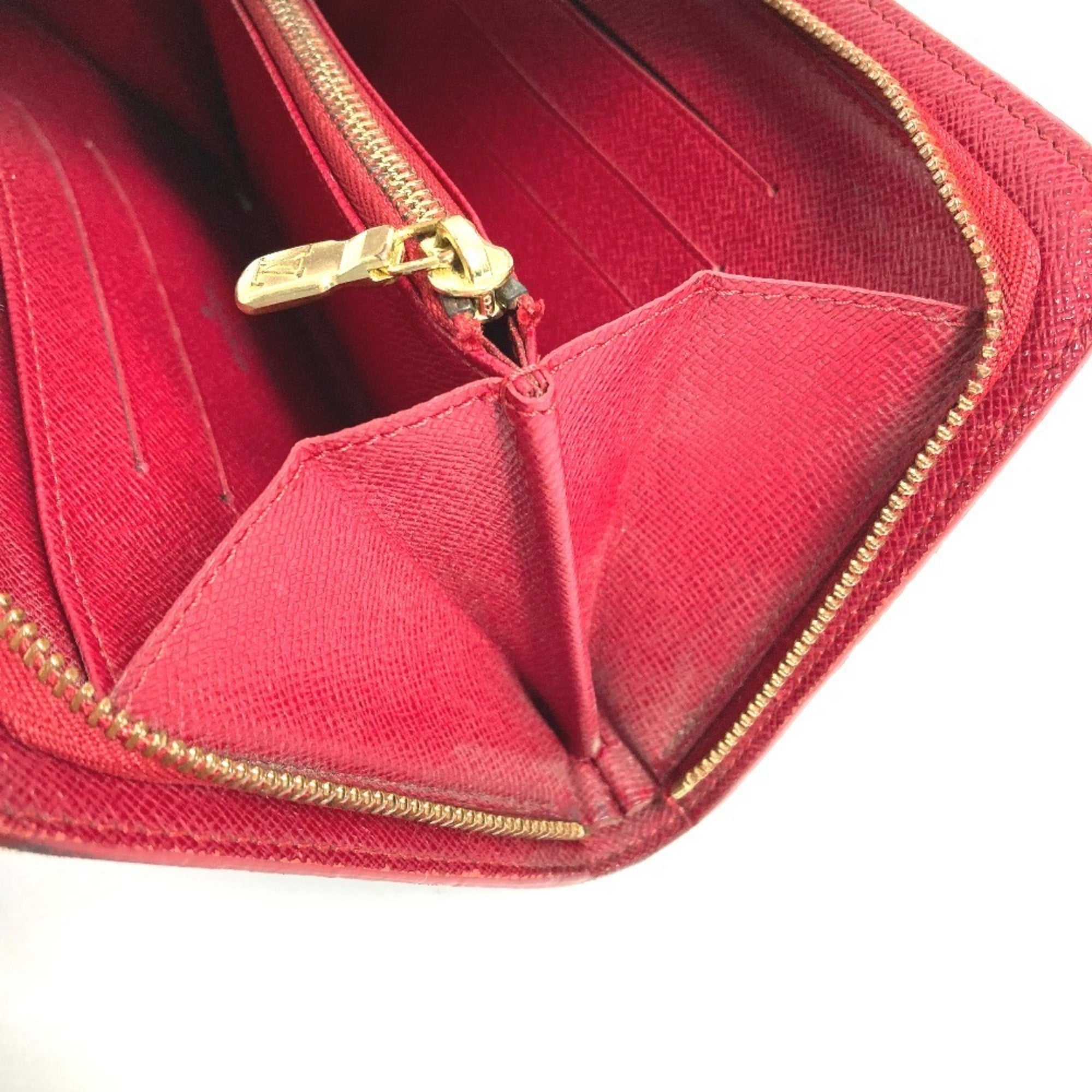 Louis Vuitton Brown Monogram Cherry Red Color Monogram Long Wallet (Bi-Fold) (Pre-Owned)