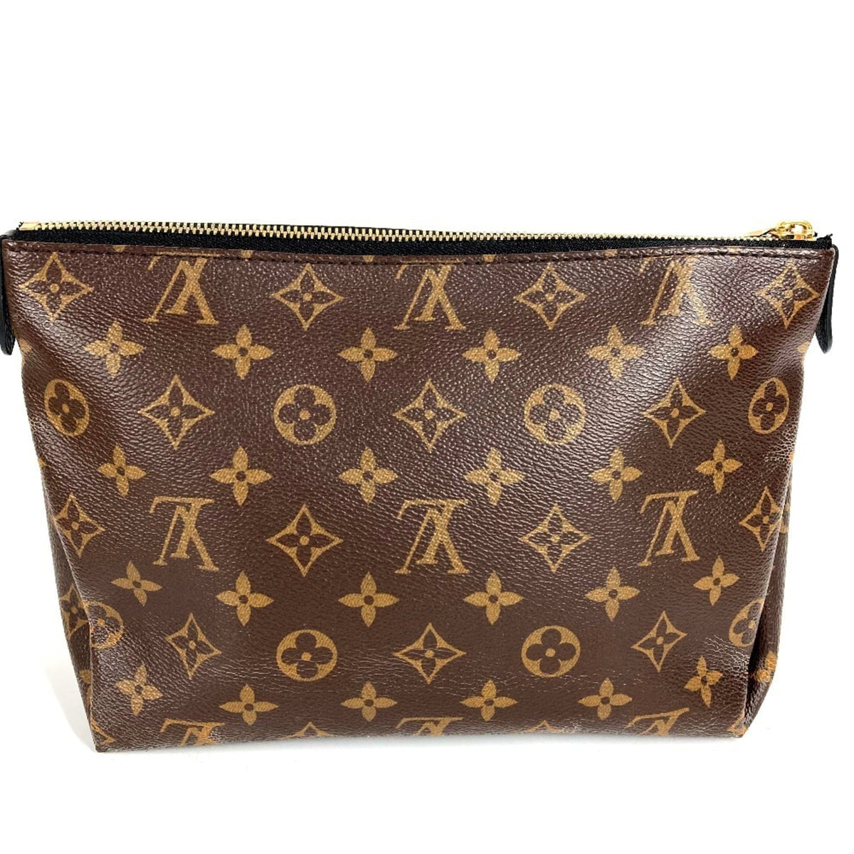 Louis Vuitton Black Brown Monogram Clutch Bag Pouch (Pre-Owned)