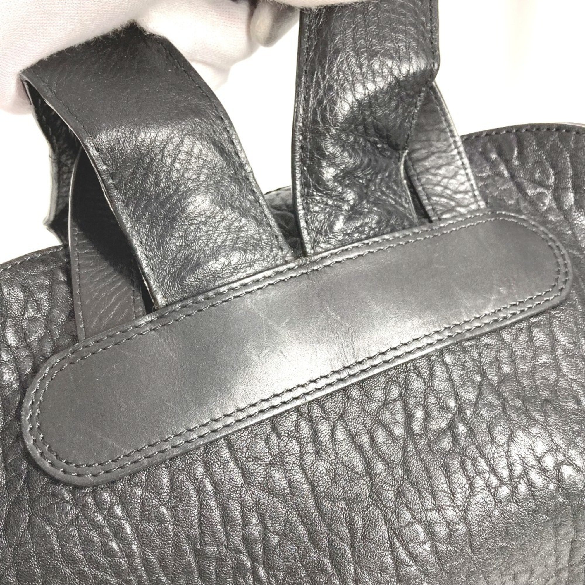 Christian Louboutin Black Red Color Leather Backpack (Pre-Owned)