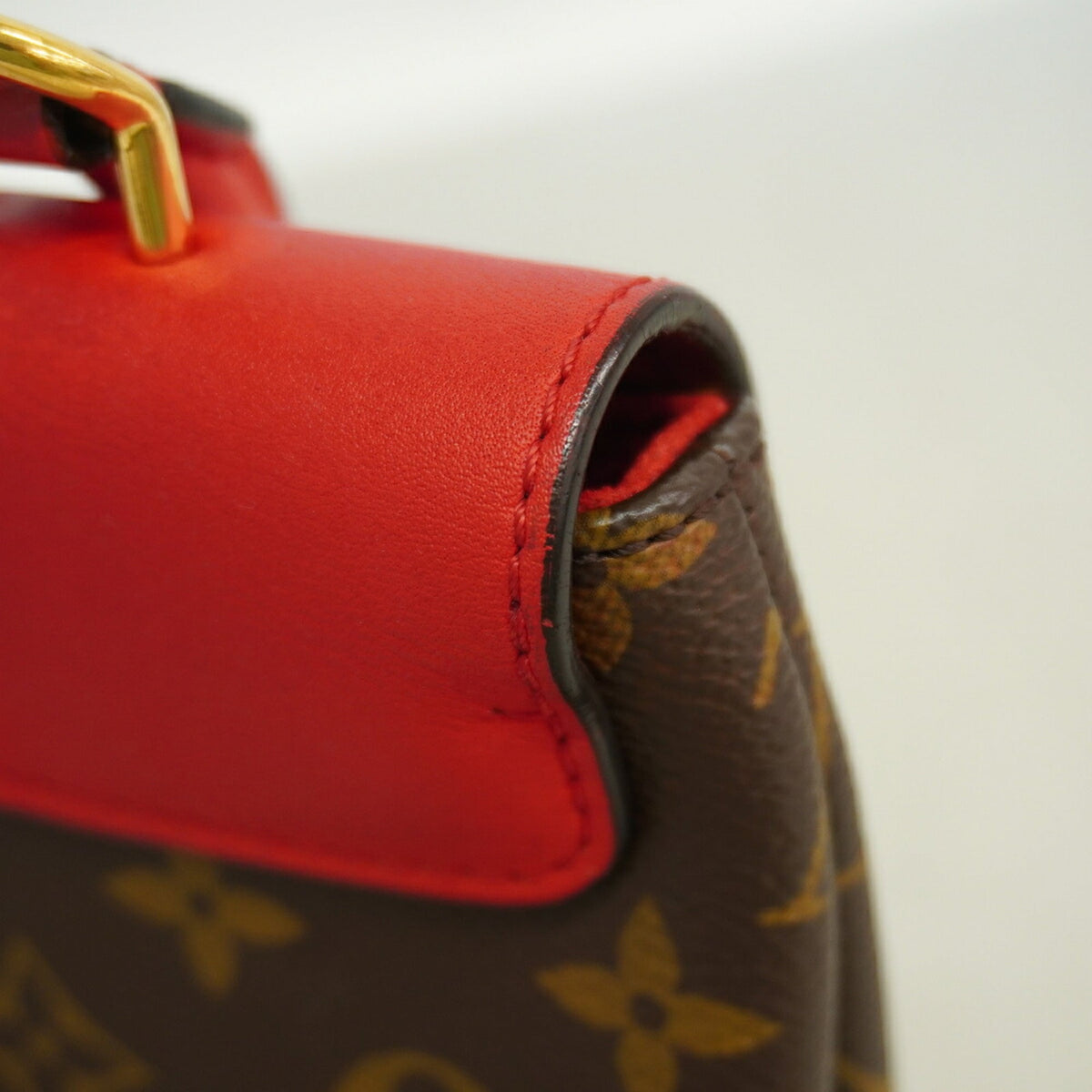 Louis Vuitton Brown Red Color Handbag (Pre-Owned)
